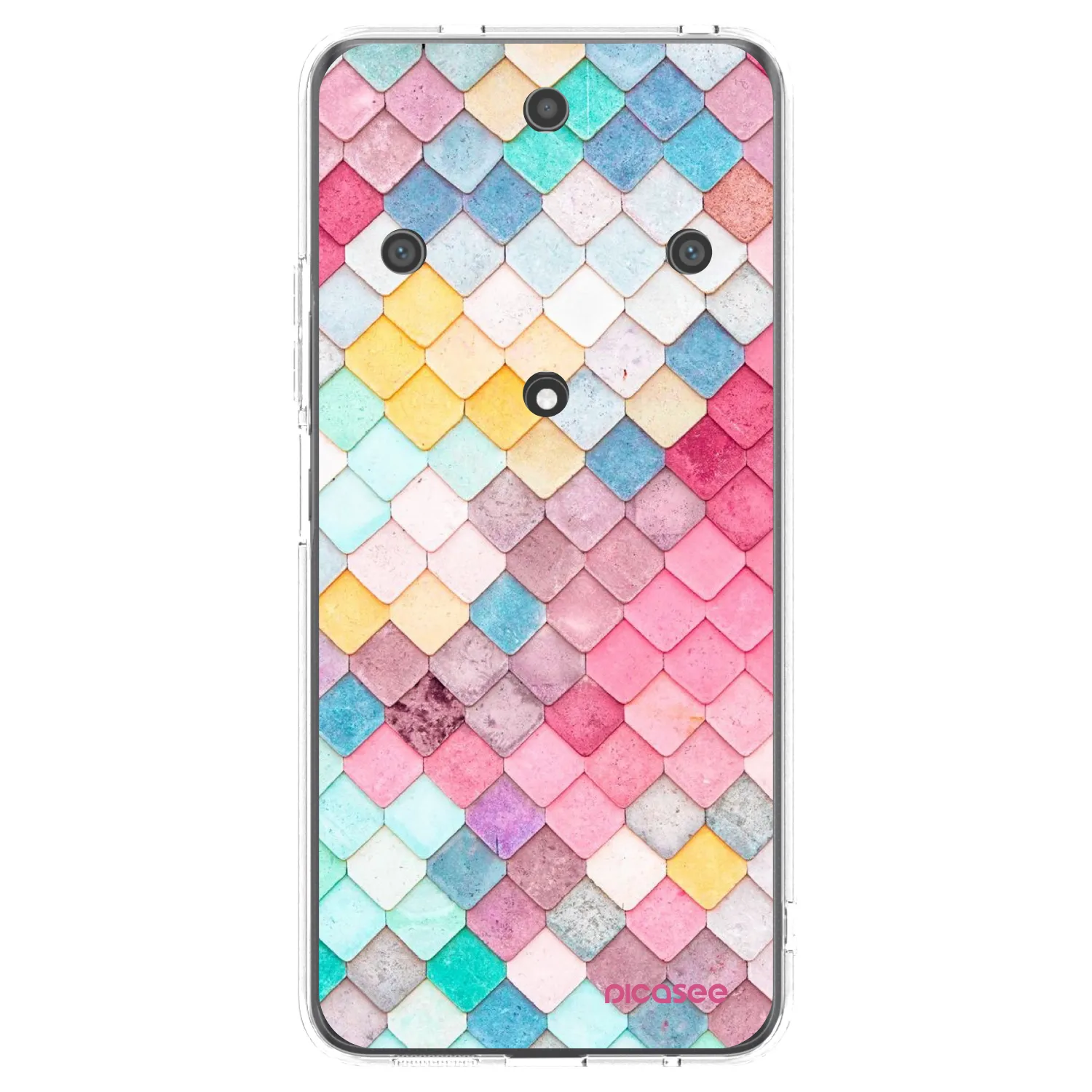 Picasee silikonowe przeźroczyste etui na Honor Magic5 Lite 5G - Colorful roof