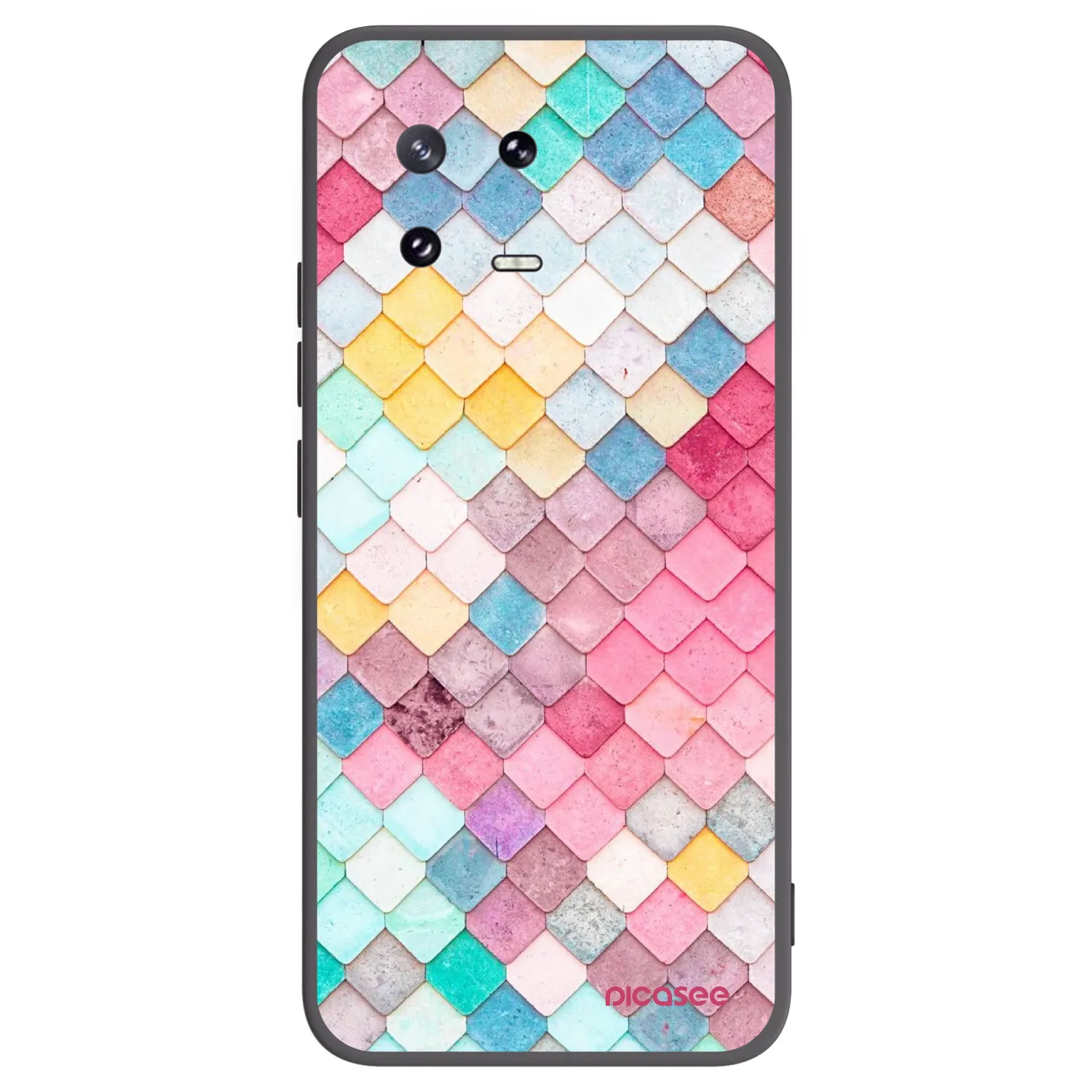 Picasee silikonowe czarne etui na Xiaomi 13 Pro - Colorful roof