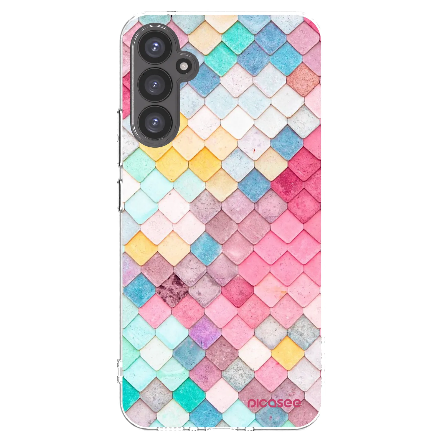 Picasee silikonowe przeźroczyste etui na Samsung Galaxy A34 5G A346B - Colorful roof