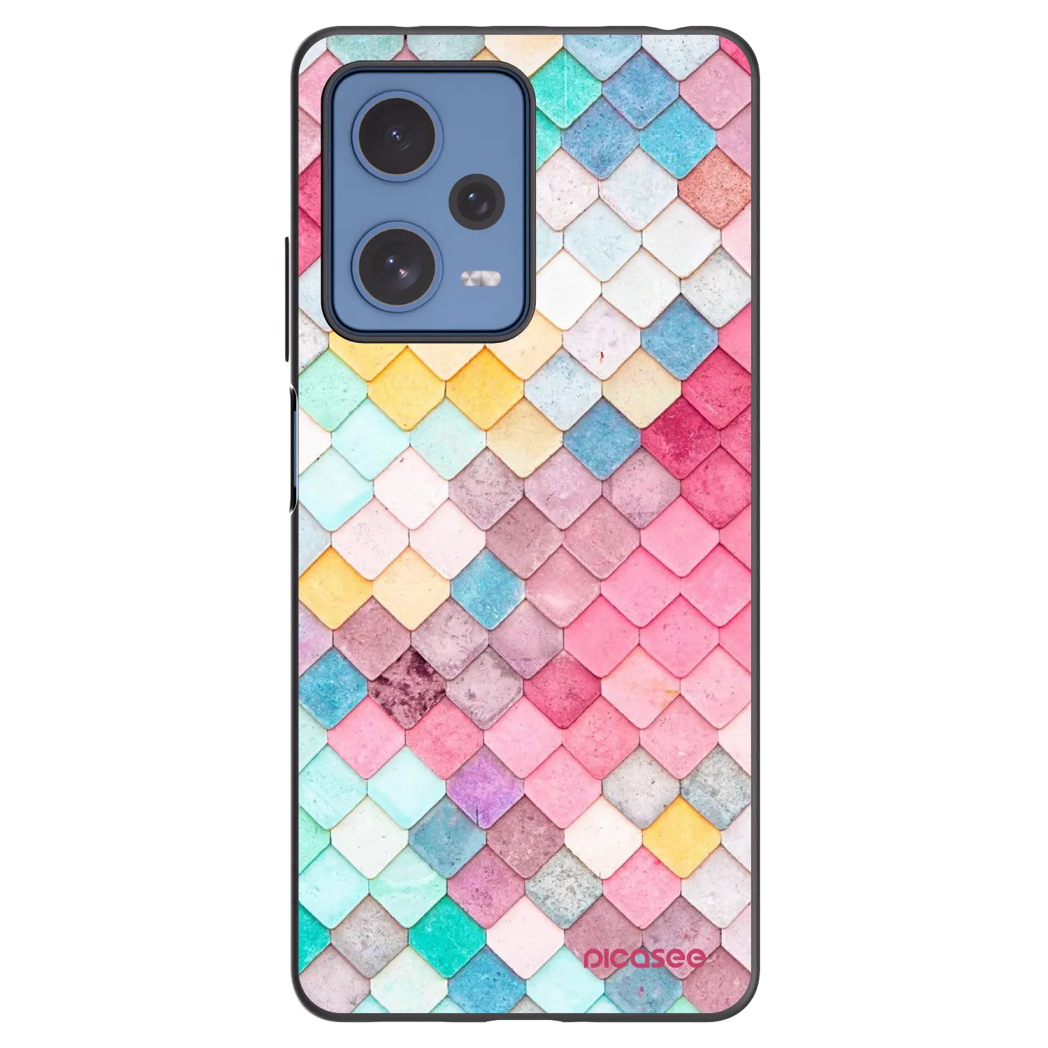 Picasee silikonowe czarne etui na Xiaomi Redmi Note 12 Pro 5G - Colorful roof