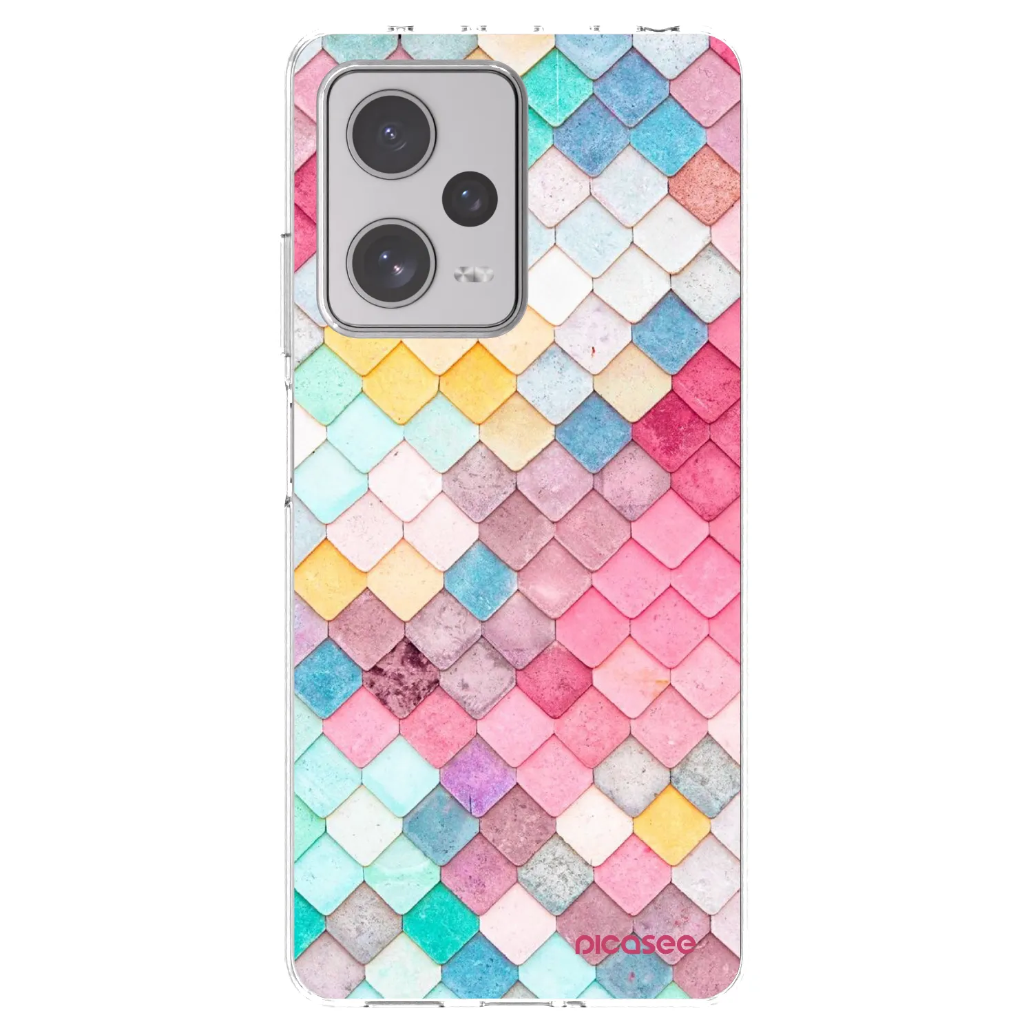 Picasee silikonowe przeźroczyste etui na Xiaomi Redmi Note 12 Pro+ 5G - Colorful roof