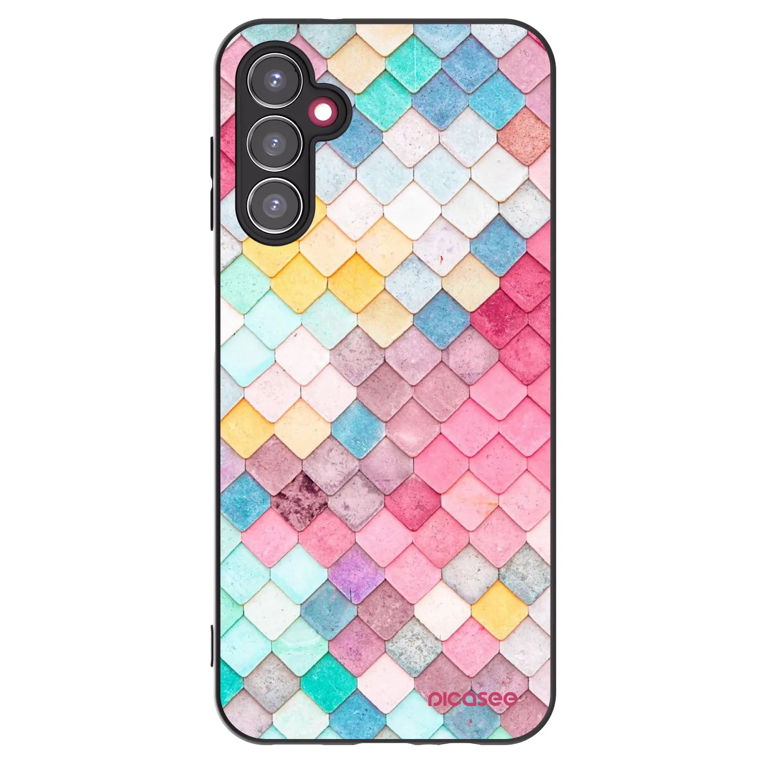 Picasee silikonowe czarne etui na Samsung Galaxy A14 5G A146P - Colorful roof