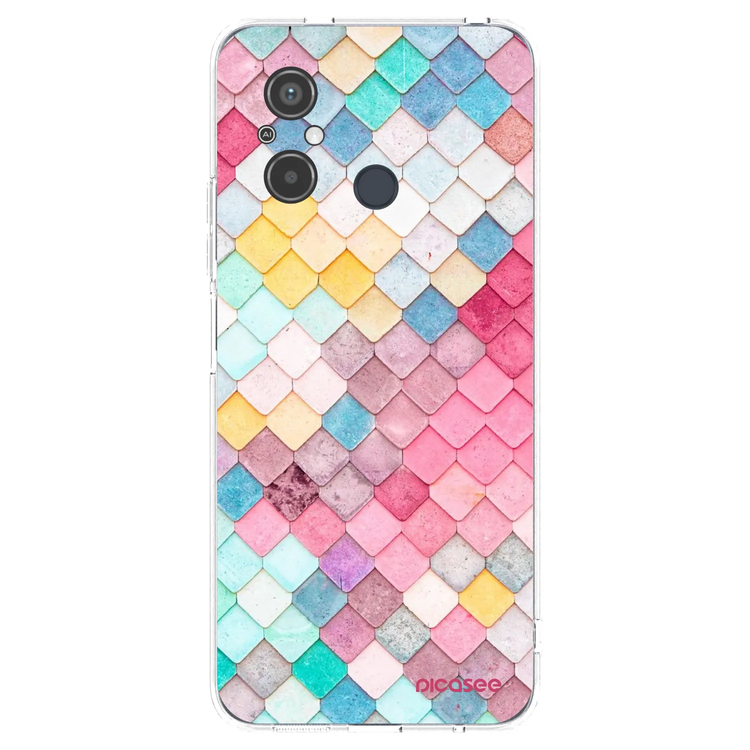 Picasee silikonowe przeźroczyste etui na Xiaomi Redmi 12C - Colorful roof