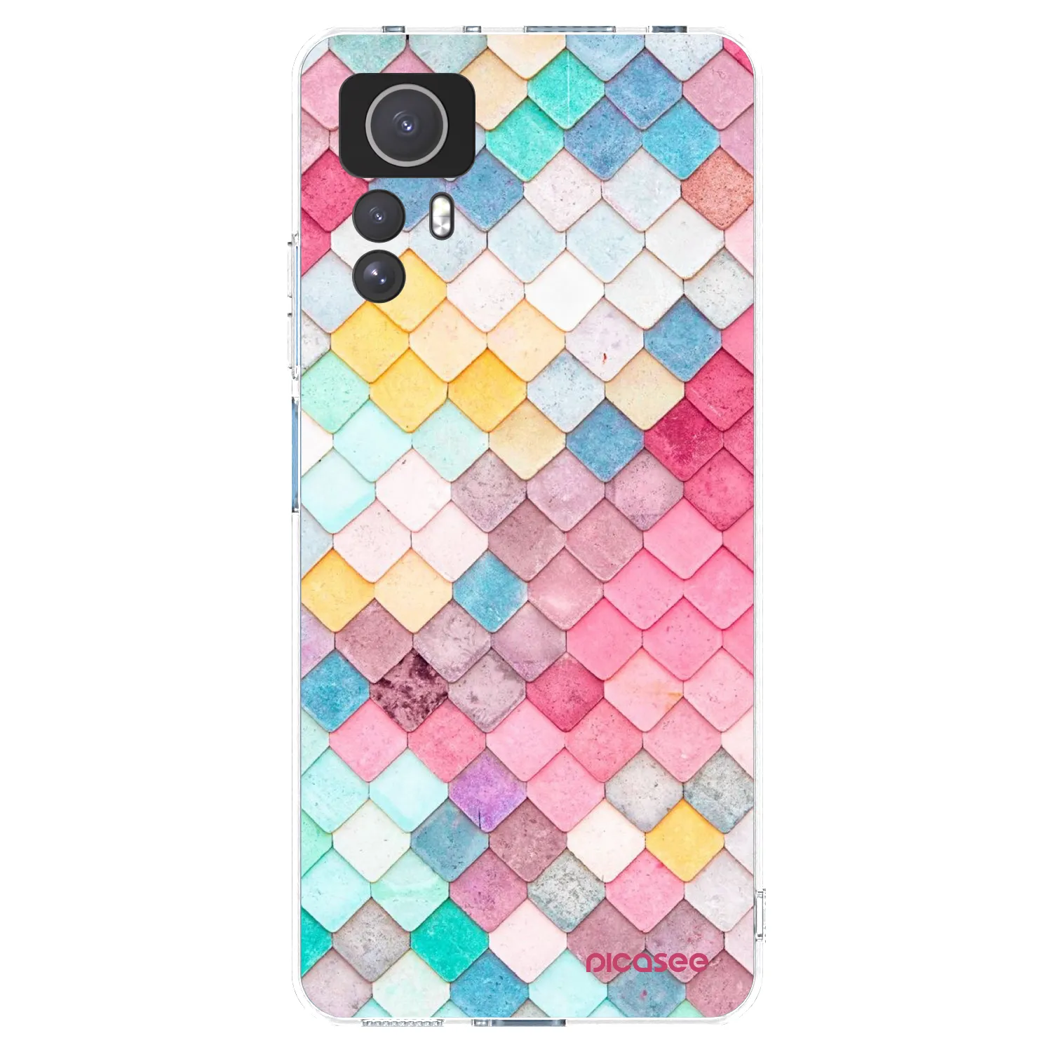 Picasee silikonowe przeźroczyste etui na Xiaomi Redmi Note 12S - Colorful roof