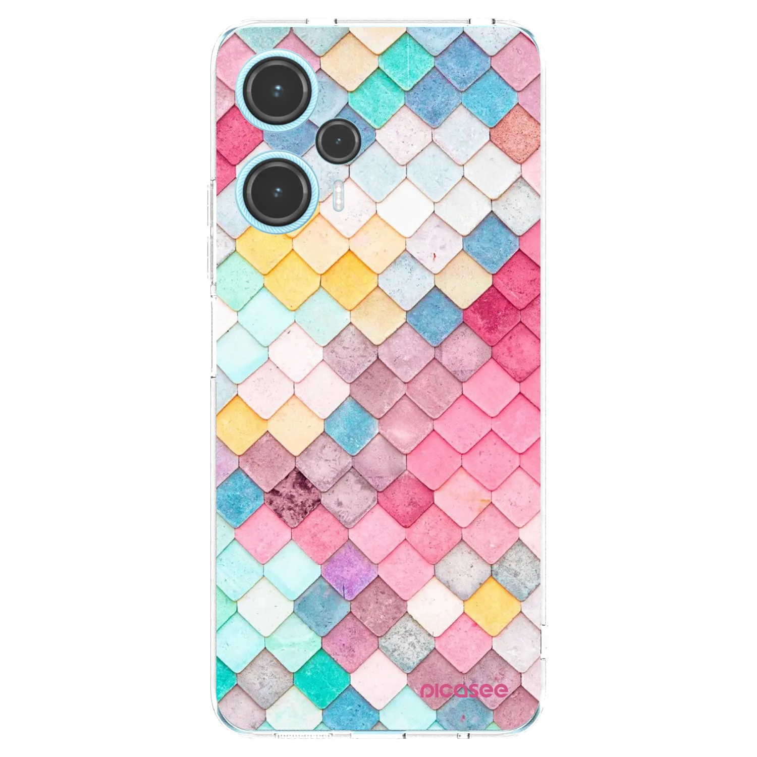 Picasee silikonowe przeźroczyste etui na Xiaomi Poco F5 - Colorful roof