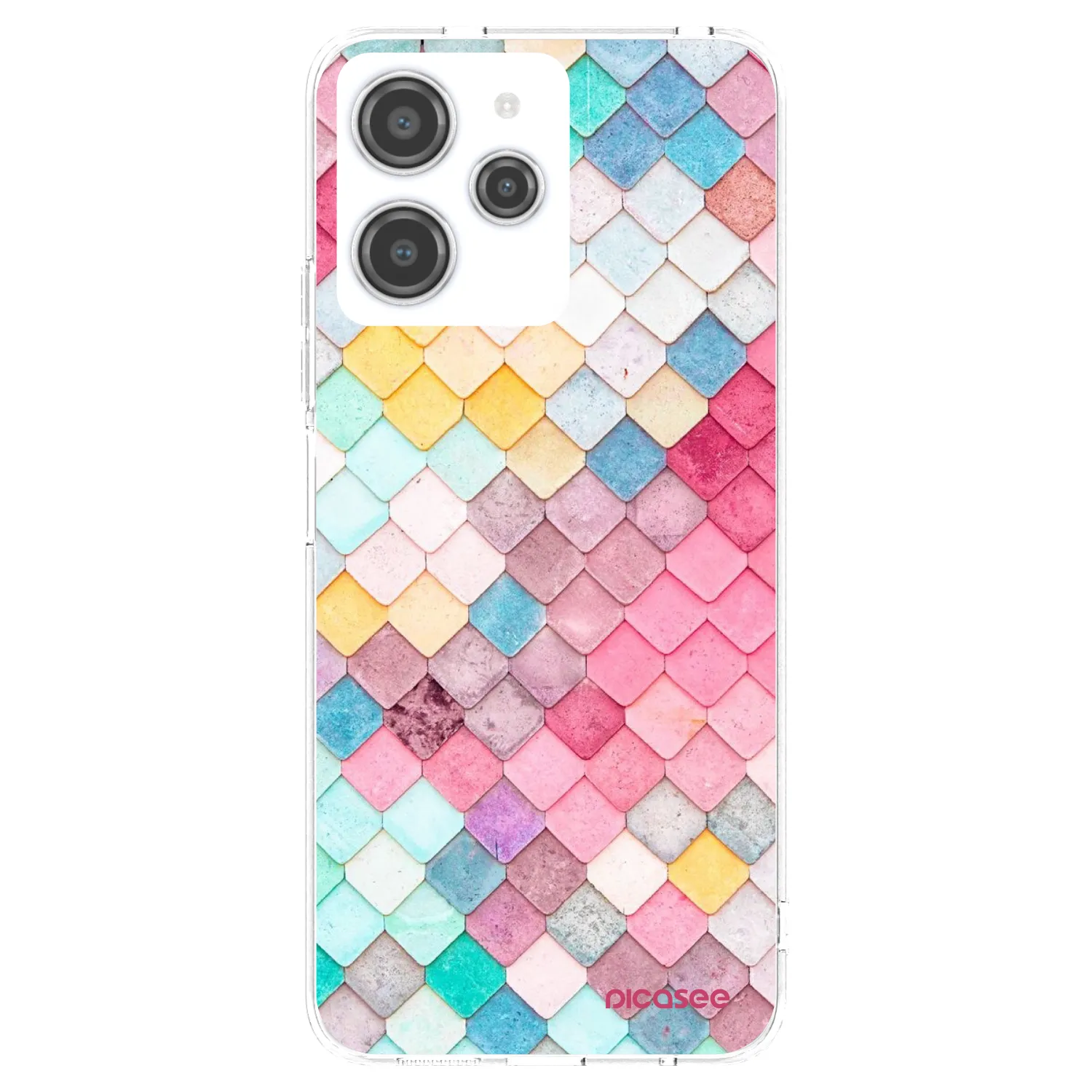 Picasee silikonowe przeźroczyste etui na Xiaomi Redmi 12 4G - Colorful roof
