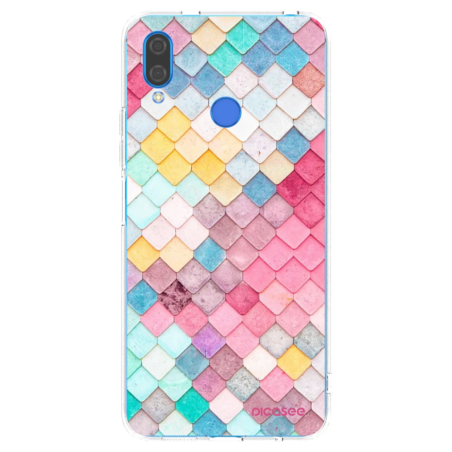 Picasee silikonowe przeźroczyste etui na Huawei Nova 3i - Colorful roof