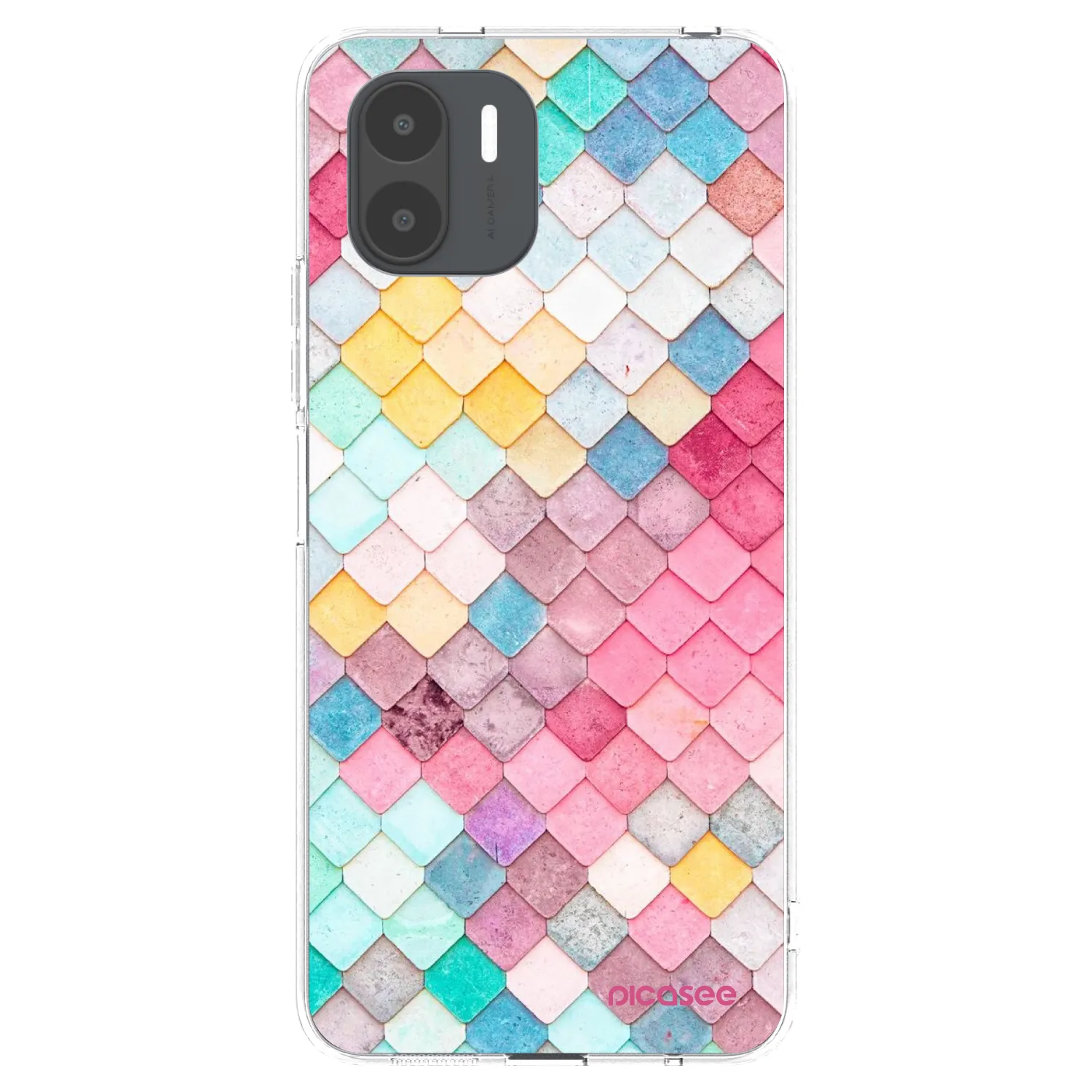 Picasee silikonowe przeźroczyste etui na Xiaomi Redmi A2 - Colorful roof