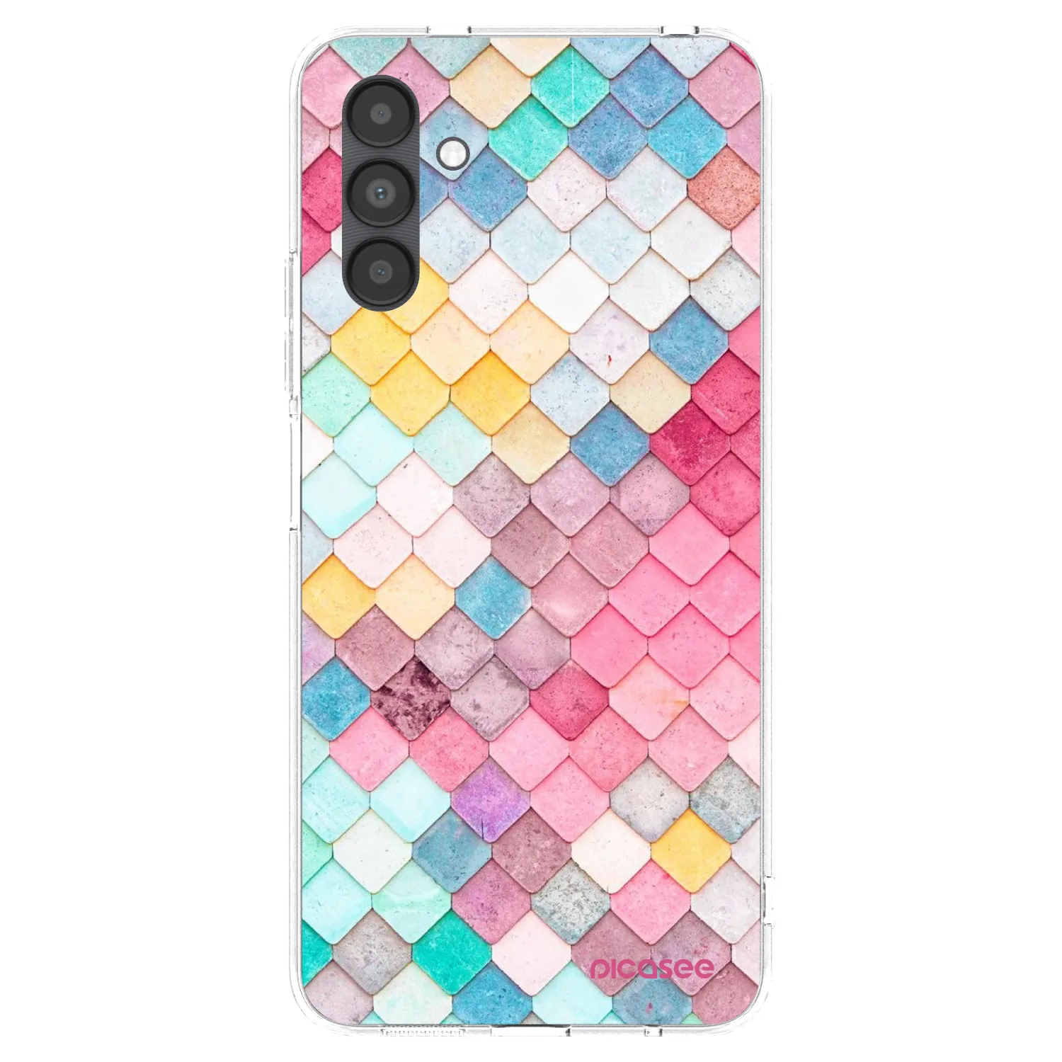 Picasee silikonowe przeźroczyste etui na Samsung Galaxy A04s A047F - Colorful roof
