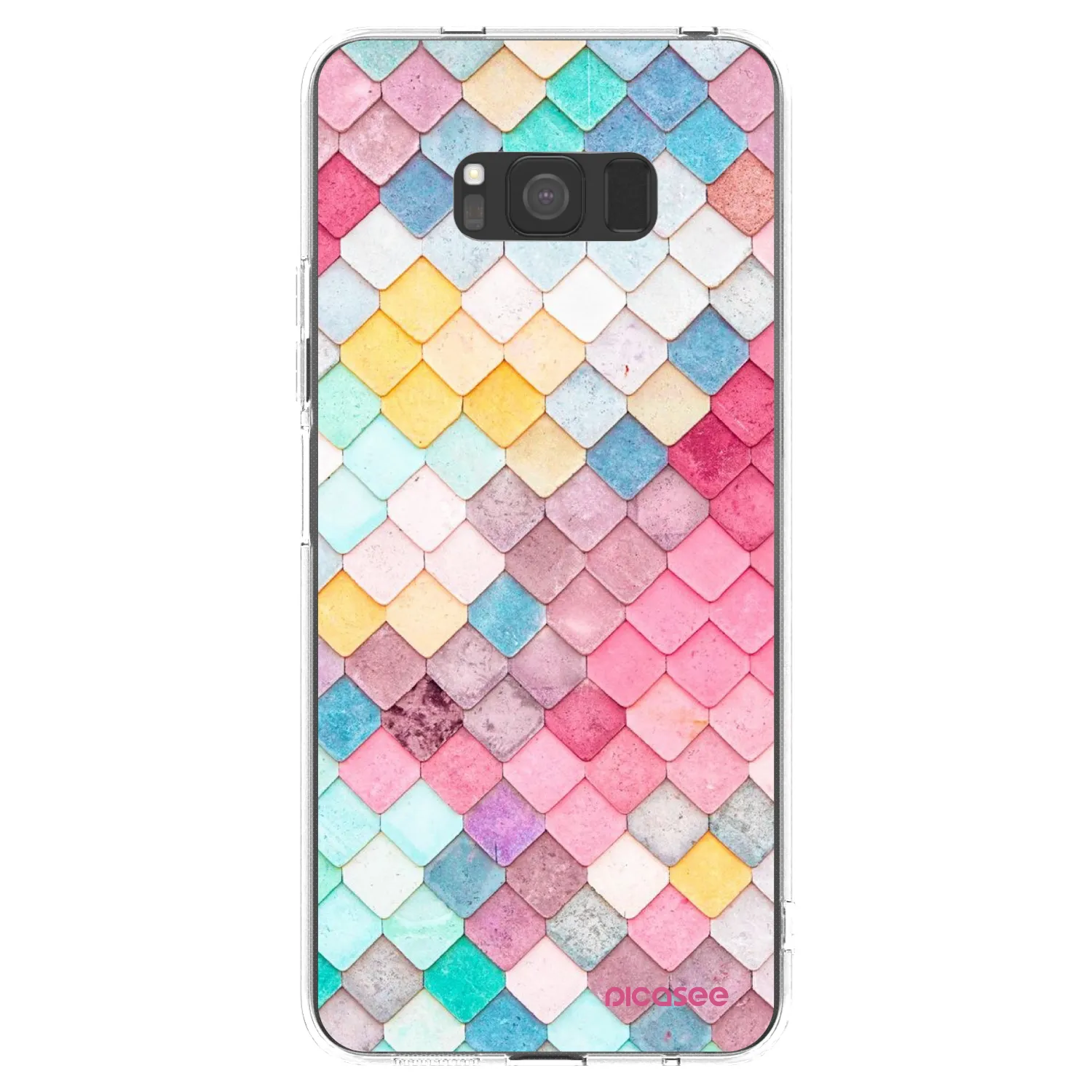 Picasee silikonowe przeźroczyste etui na Samsung Galaxy S8 G950F - Colorful roof