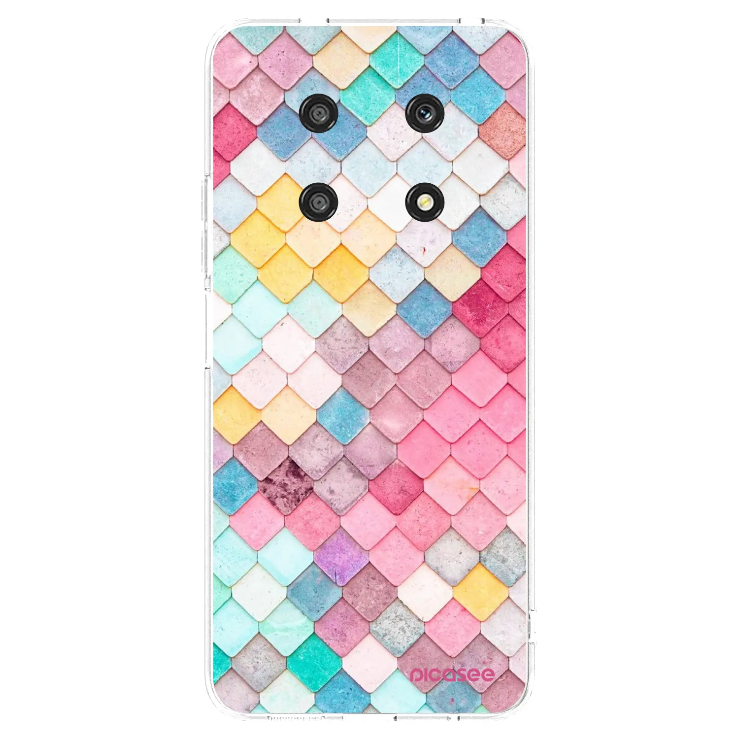 Picasee silikonowe przeźroczyste etui na Honor Magic4 Lite 5G - Colorful roof