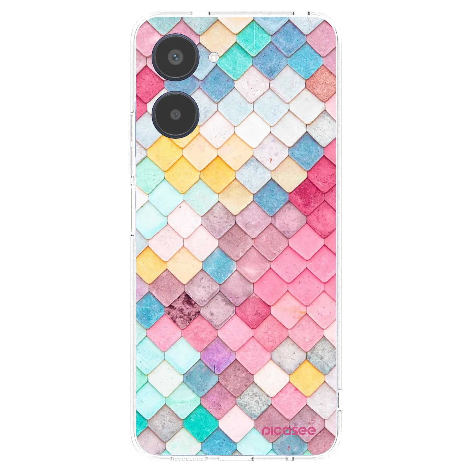 Picasee silikonowe przeźroczyste etui na Realme 10 4G - Colorful roof