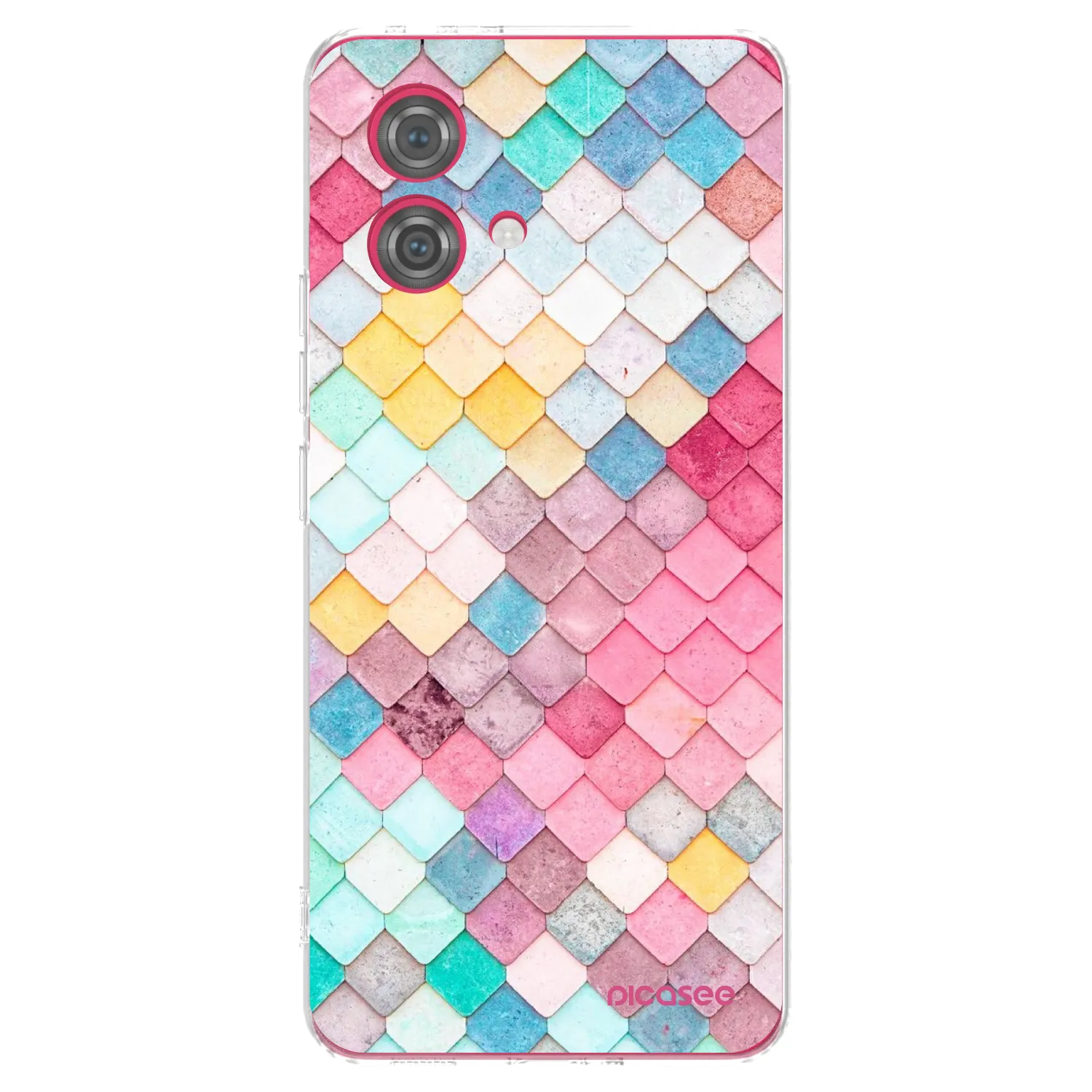 Picasee silikonowe przeźroczyste etui na Motorola Moto G84 5G - Colorful roof