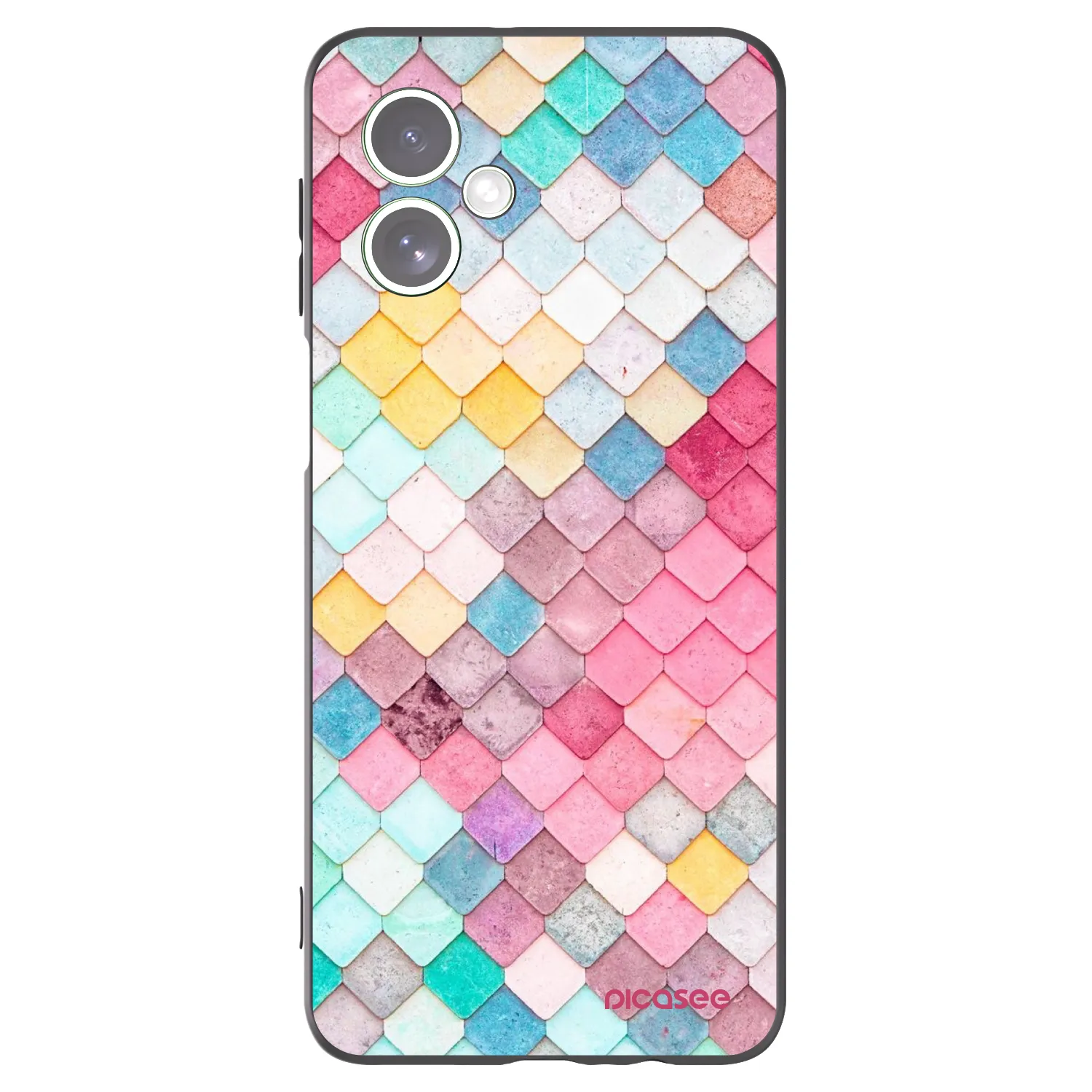 Picasee silikonowe czarne etui na Motorola Moto G54 5G - Colorful roof