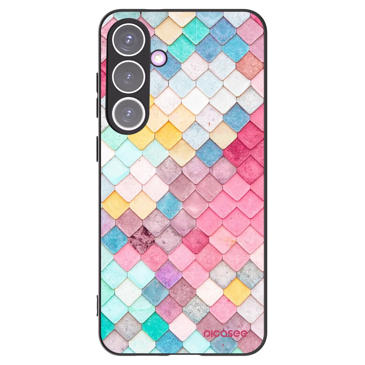 Picasee silikonowe czarne etui na Samsung Galaxy S24+ S926B 5G - Colorful roof
