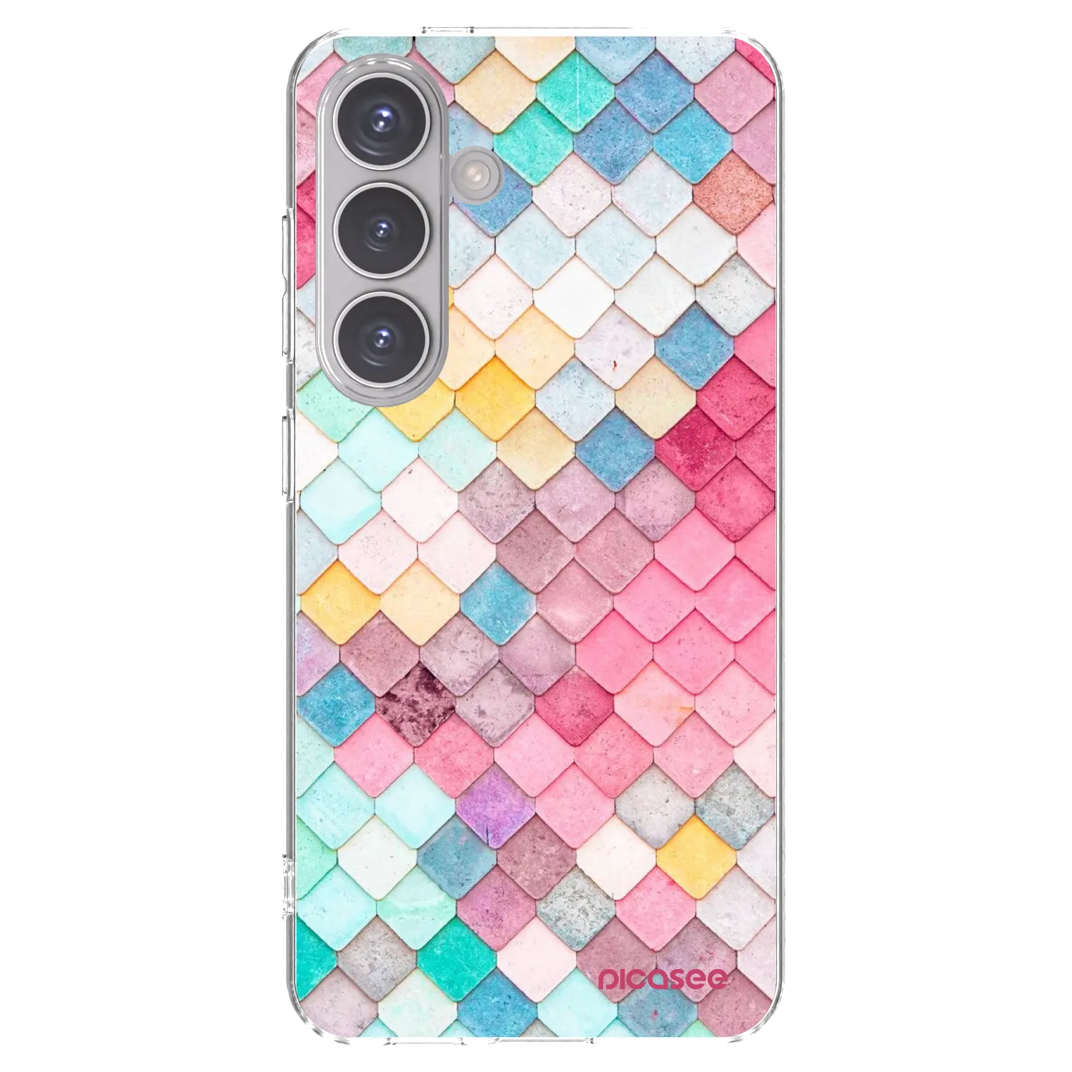 Picasee silikonowe przeźroczyste etui na Samsung Galaxy S24 S921B 5G - Colorful roof