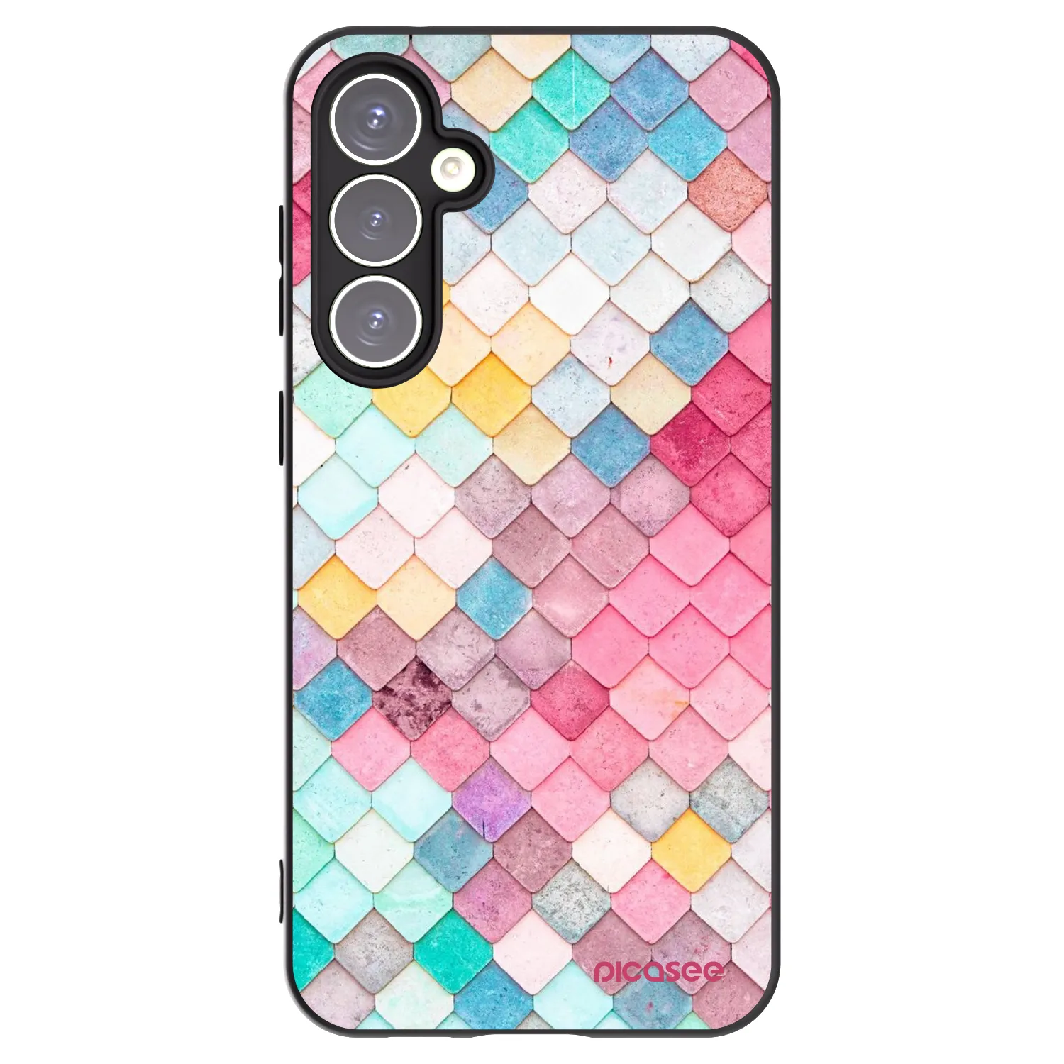 Picasee silikonowe czarne etui na Samsung Galaxy S23 FE S711B - Colorful roof