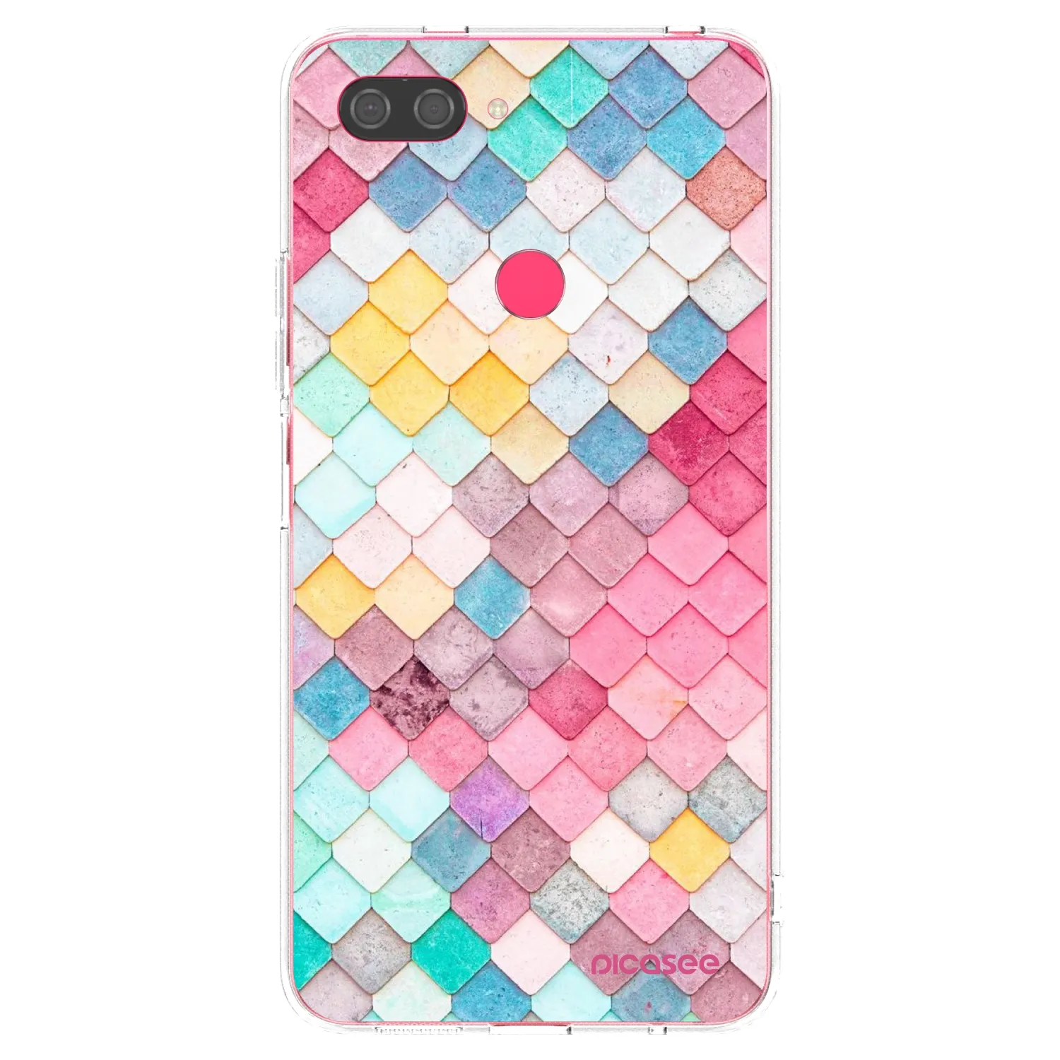 Picasee silikonowe przeźroczyste etui na Xiaomi Mi 8 Lite - Colorful roof