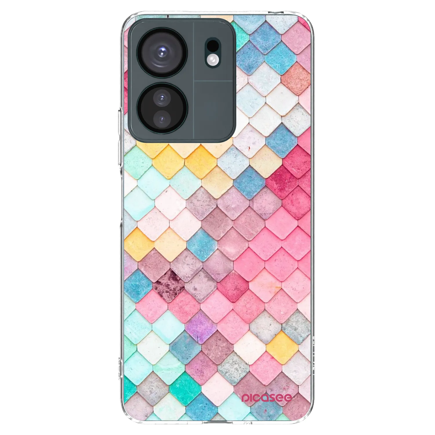 Picasee silikonowe przeźroczyste etui na Xiaomi Redmi 13C 4G - Colorful roof