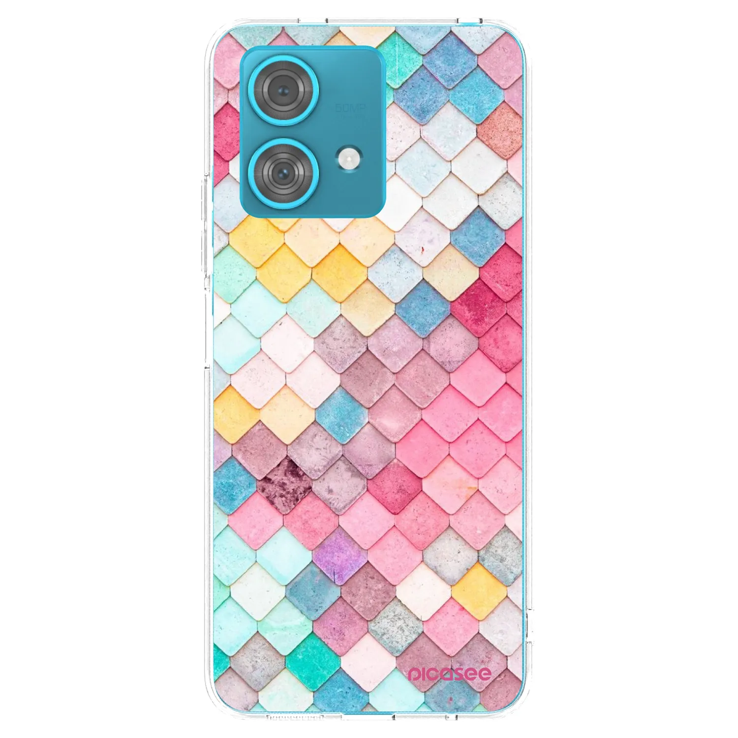 Picasee silikonowe przeźroczyste etui na Motorola Edge 40 Neo - Colorful roof