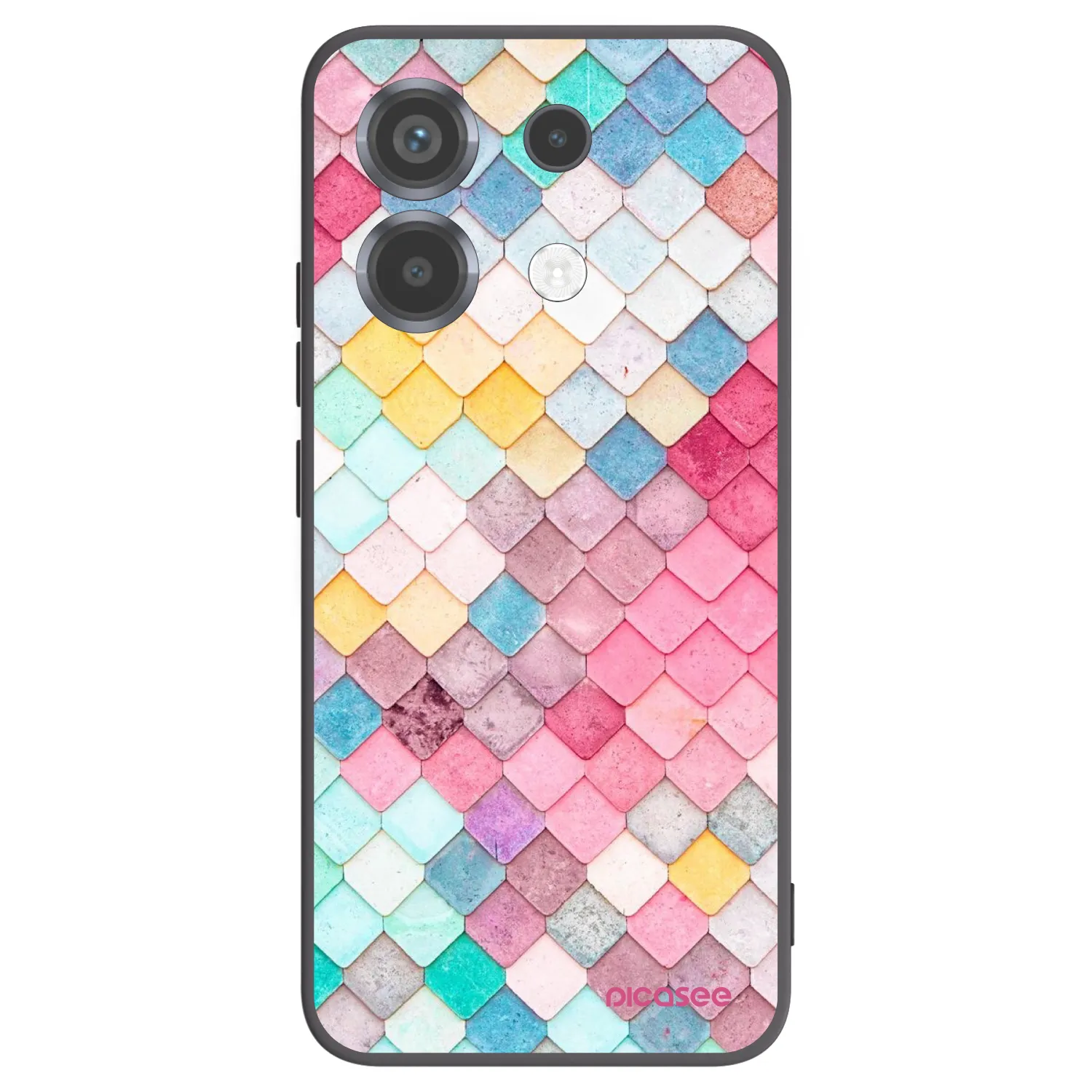 Picasee silikonowe czarne etui na Xiaomi Poco X6 - Colorful roof
