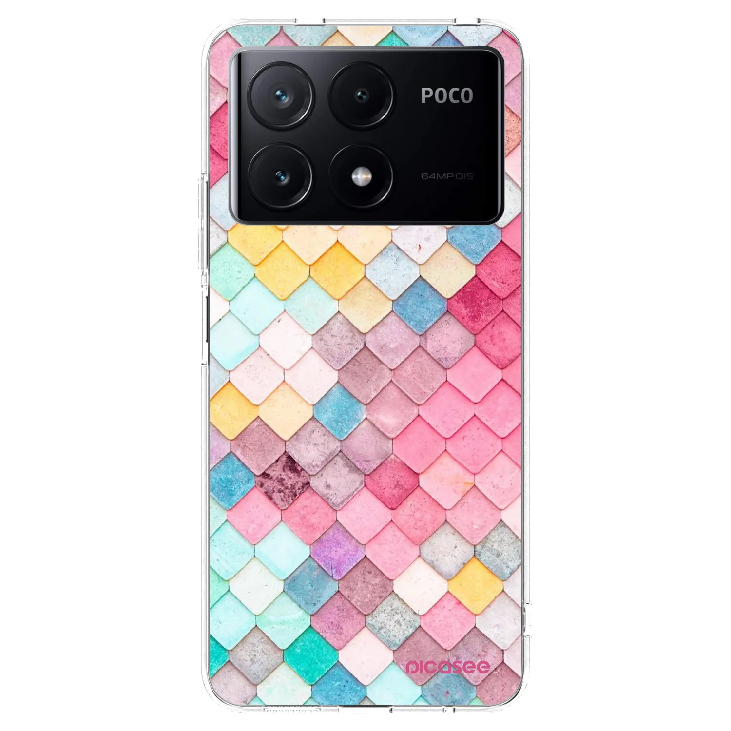 Picasee silikonowe przeźroczyste etui na Xiaomi Poco X6 Pro - Colorful roof