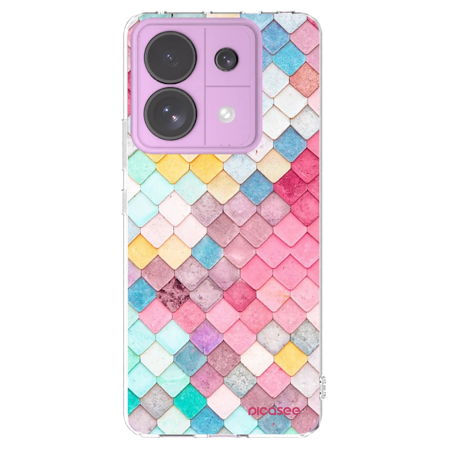 Picasee silikonowe przeźroczyste etui na Xiaomi Redmi Note 13 Pro 5G - Colorful roof