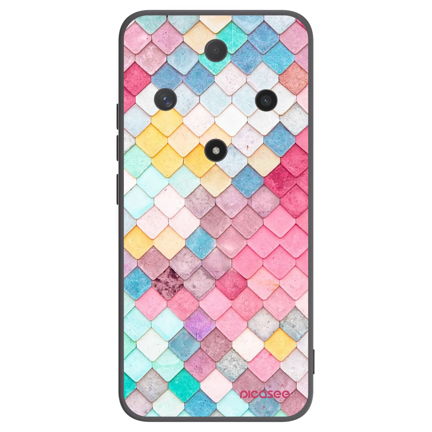 Picasee silikonowe czarne etui na Honor Magic6 Lite 5G - Colorful roof