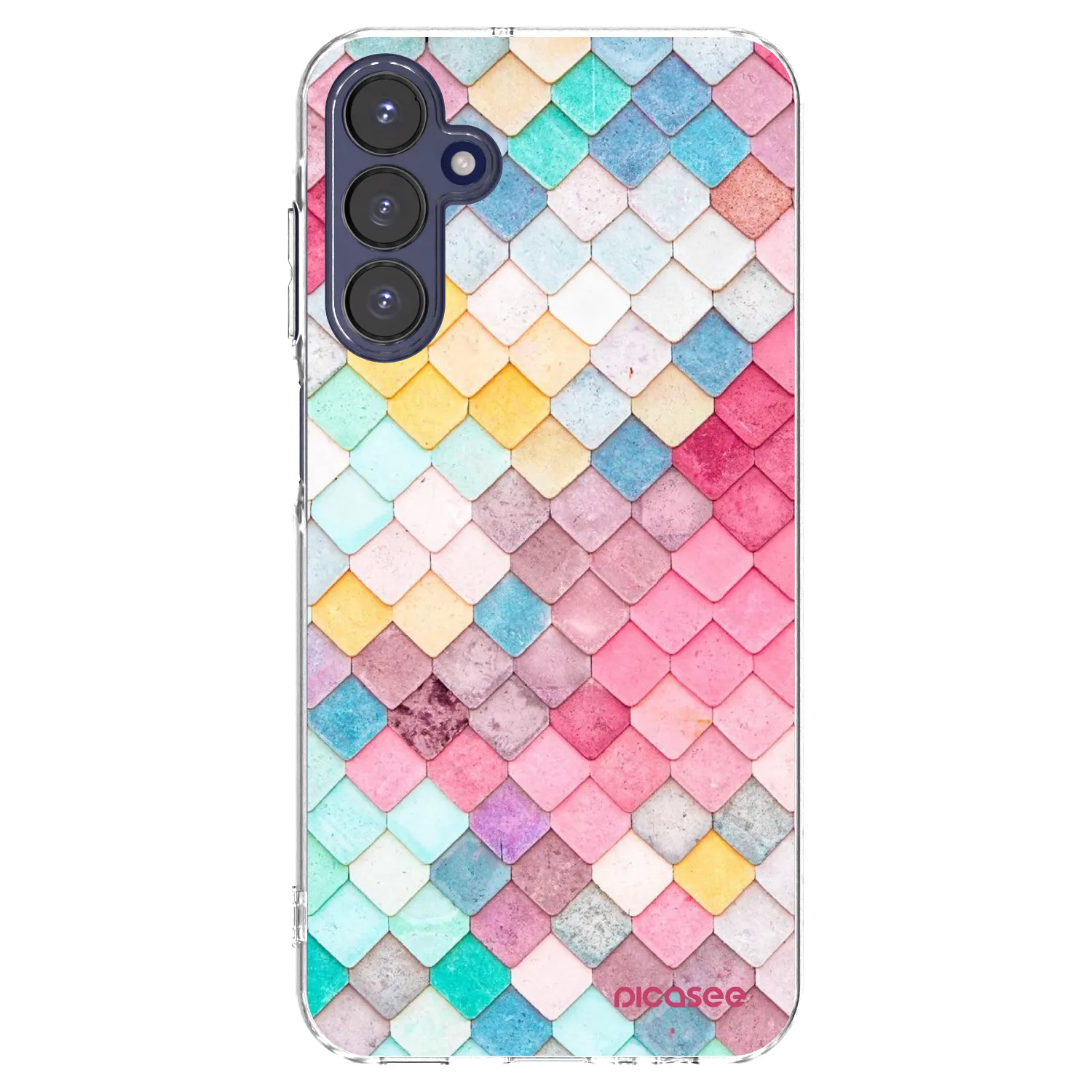 Picasee silikonowe przeźroczyste etui na Samsung Galaxy A15 A155F 4G - Colorful roof
