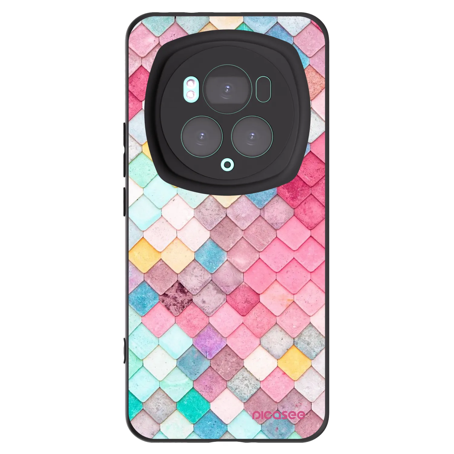 Picasee silikonowe czarne etui na Honor Magic6 Pro - Colorful roof