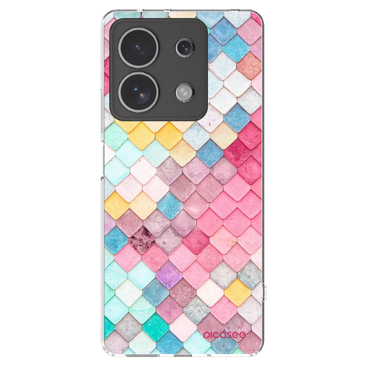 Picasee silikonowe przeźroczyste etui na Xiaomi Redmi Note 13 4G - Colorful roof