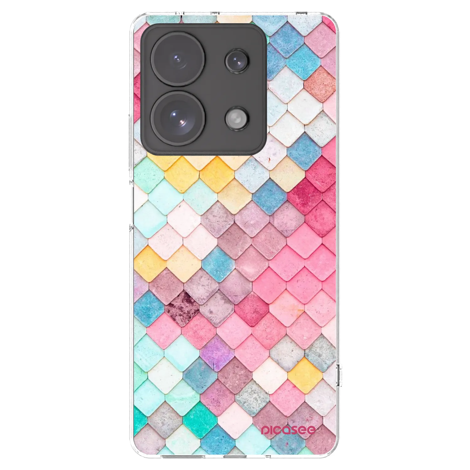 Picasee silikonowe przeźroczyste etui na Xiaomi Redmi Note 13 Pro 4G - Colorful roof
