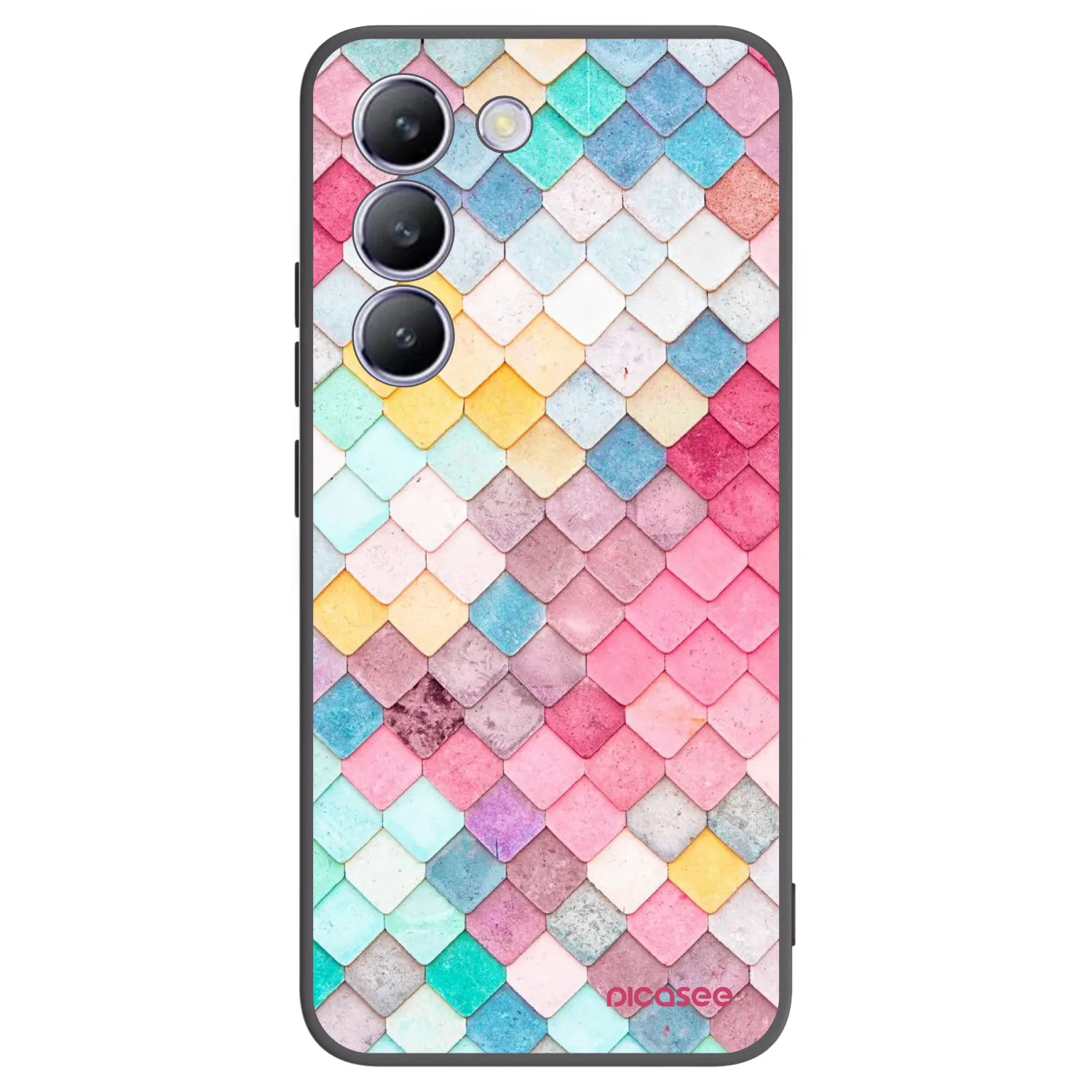 Picasee silikonowe czarne etui na Vivo V40 SE 5G - Colorful roof