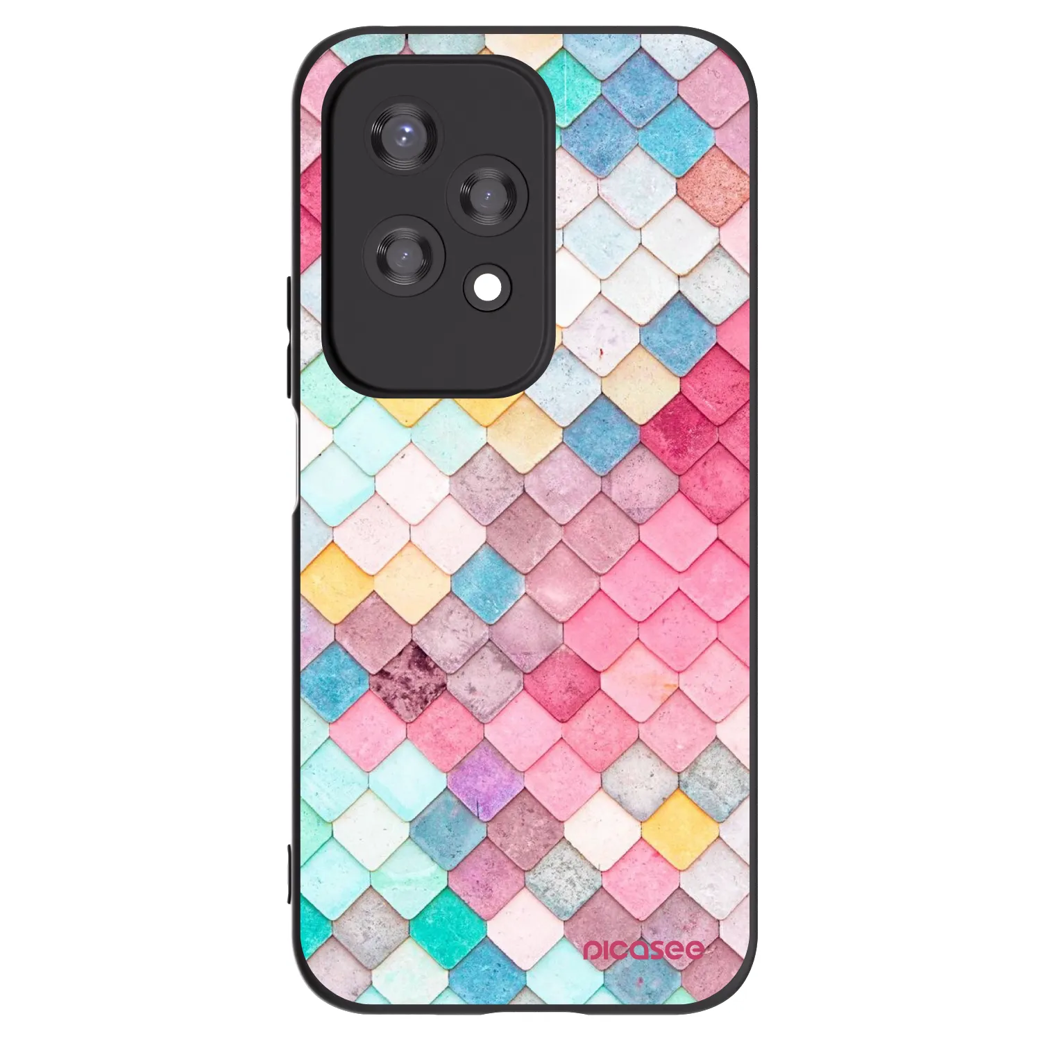 Picasee silikonowe czarne etui na Honor 200 Lite - Colorful roof