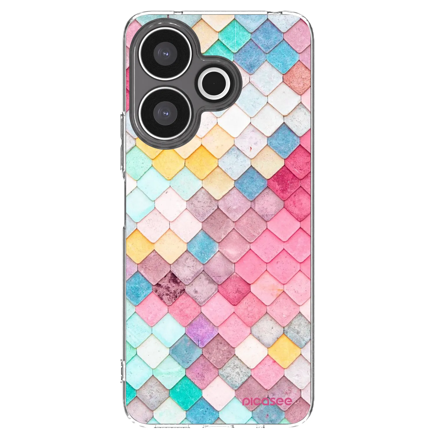 Picasee silikonowe przeźroczyste etui na Xiaomi Redmi 13 4G - Colorful roof