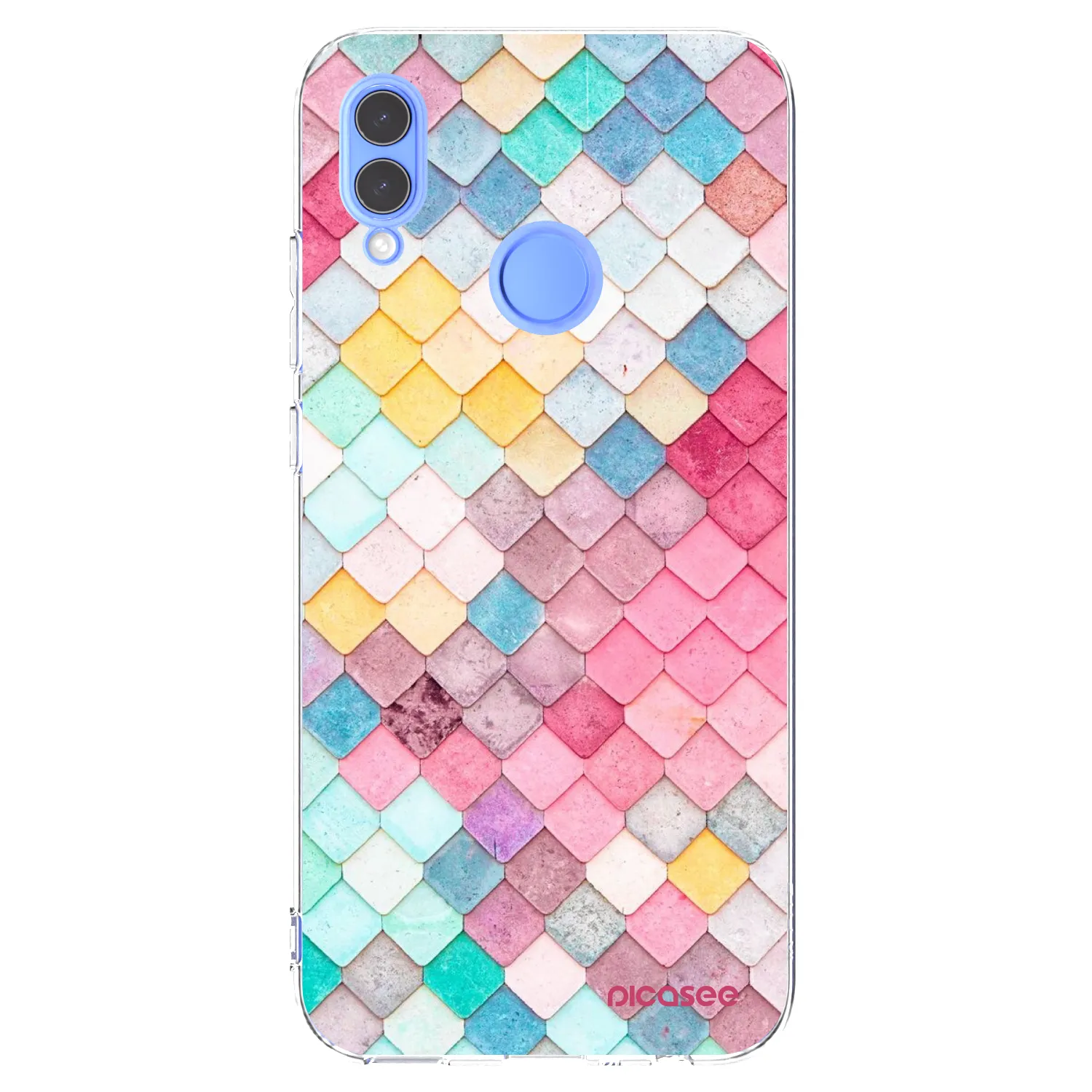 Picasee silikonowe przeźroczyste etui na Honor 10 Lite - Colorful roof