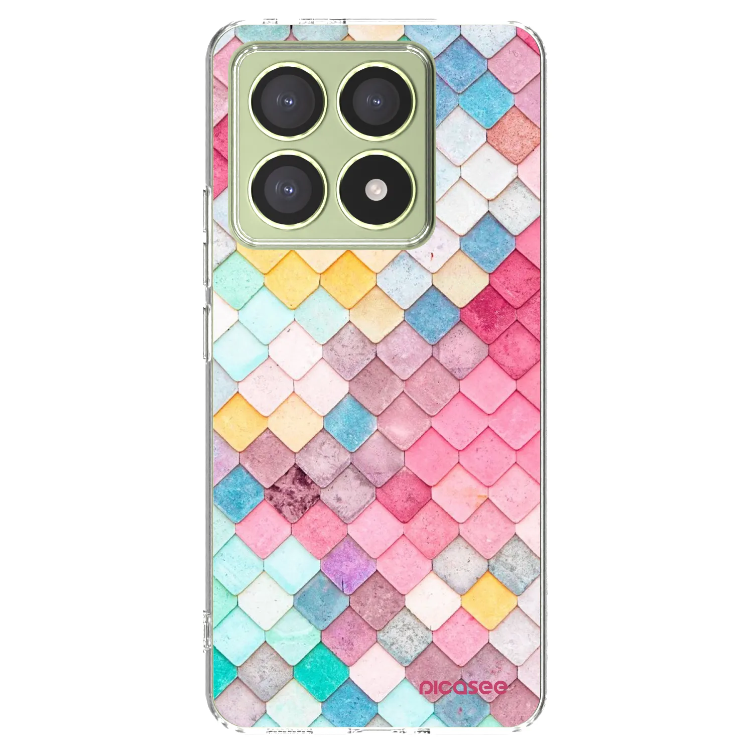 Picasee silikonowe przeźroczyste etui na Xiaomi 14T - Colorful roof