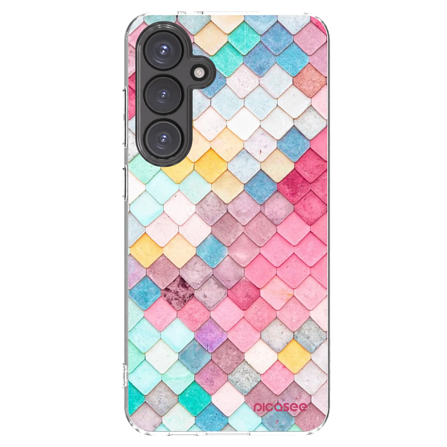 Picasee silikonowe przeźroczyste etui na Samsung Galaxy S24 FE S721B - Colorful roof