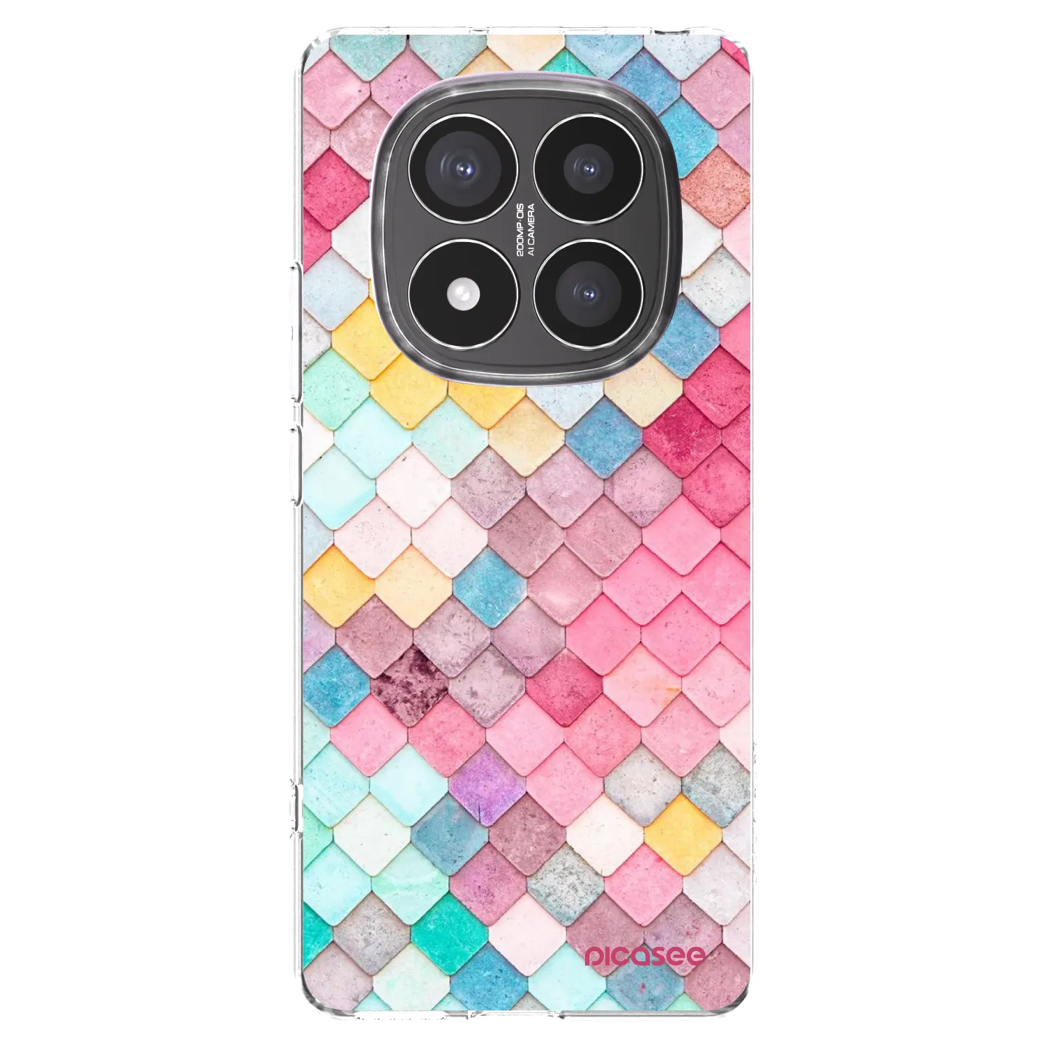 Picasee silikonowe przeźroczyste etui na Xiaomi Redmi Note 14 Pro+ 5G - Colorful roof