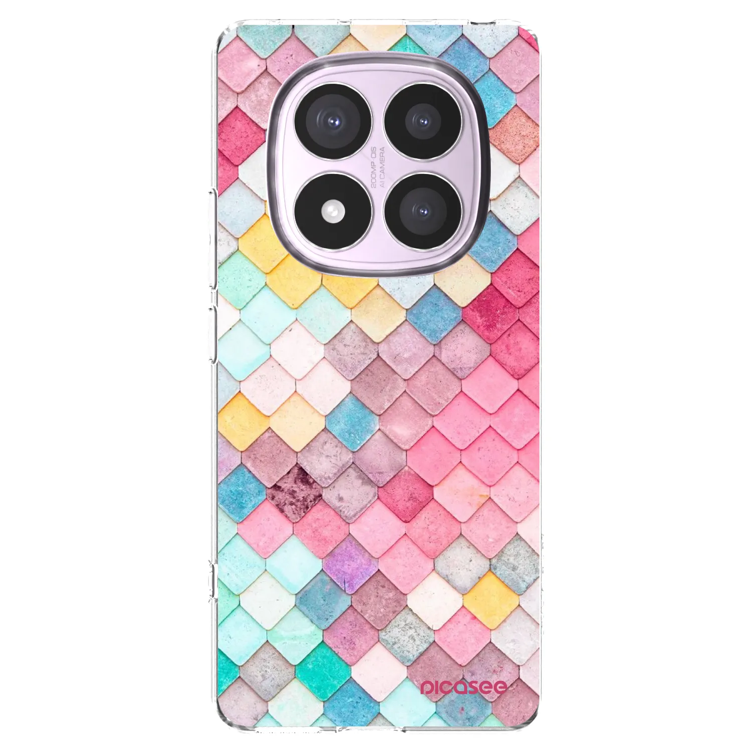 Picasee silikonowe przeźroczyste etui na Xiaomi Redmi Note 14 Pro 5G - Colorful roof