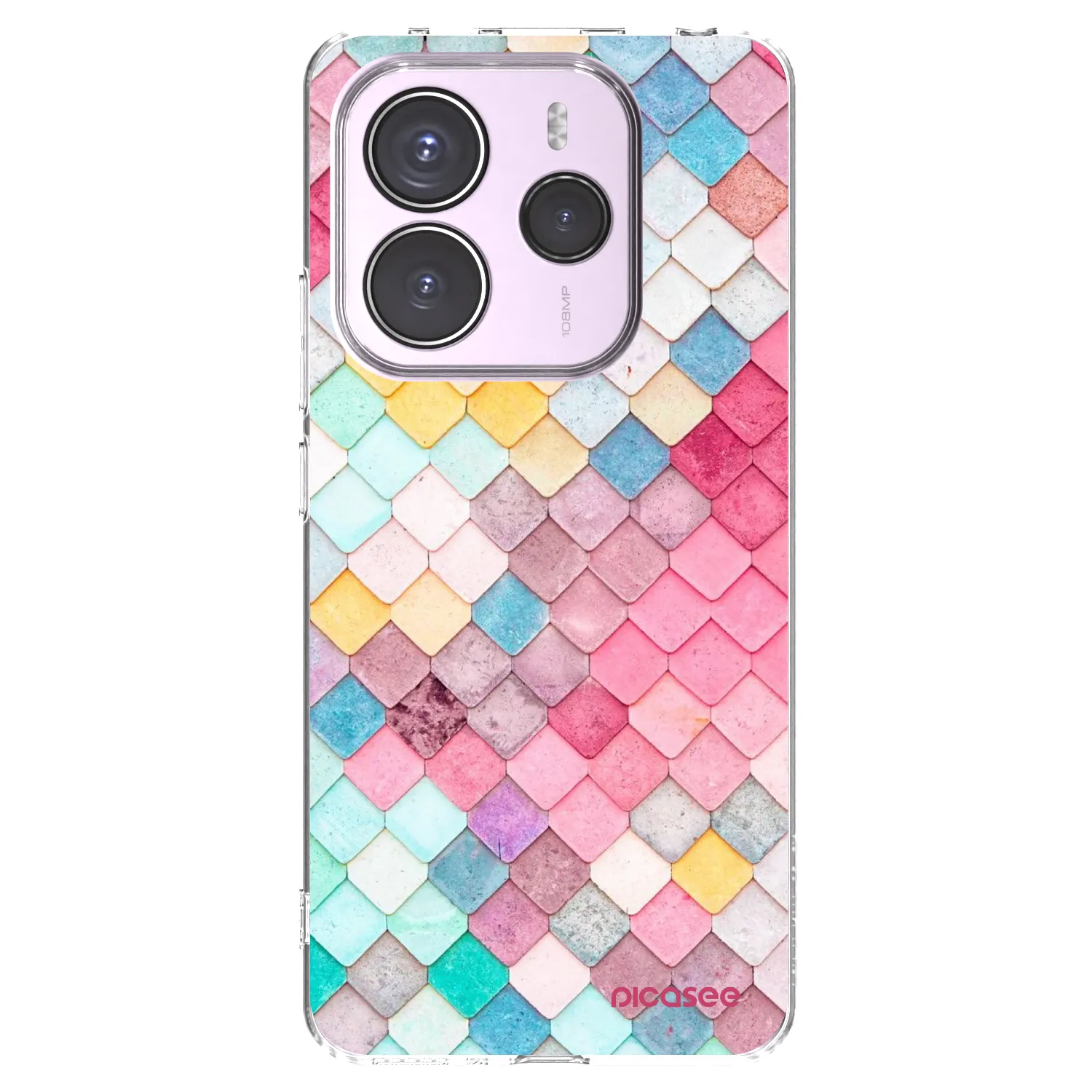 Picasee silikonowe przeźroczyste etui na Xiaomi Redmi Note 14 5G - Colorful roof
