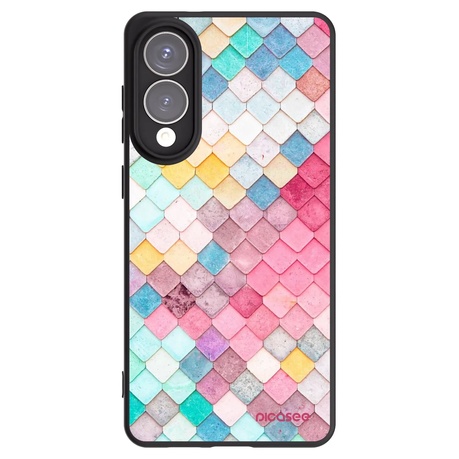 Picasee silikonowe czarne etui na Samsung Galaxy S25 Edge 5G - Colorful roof