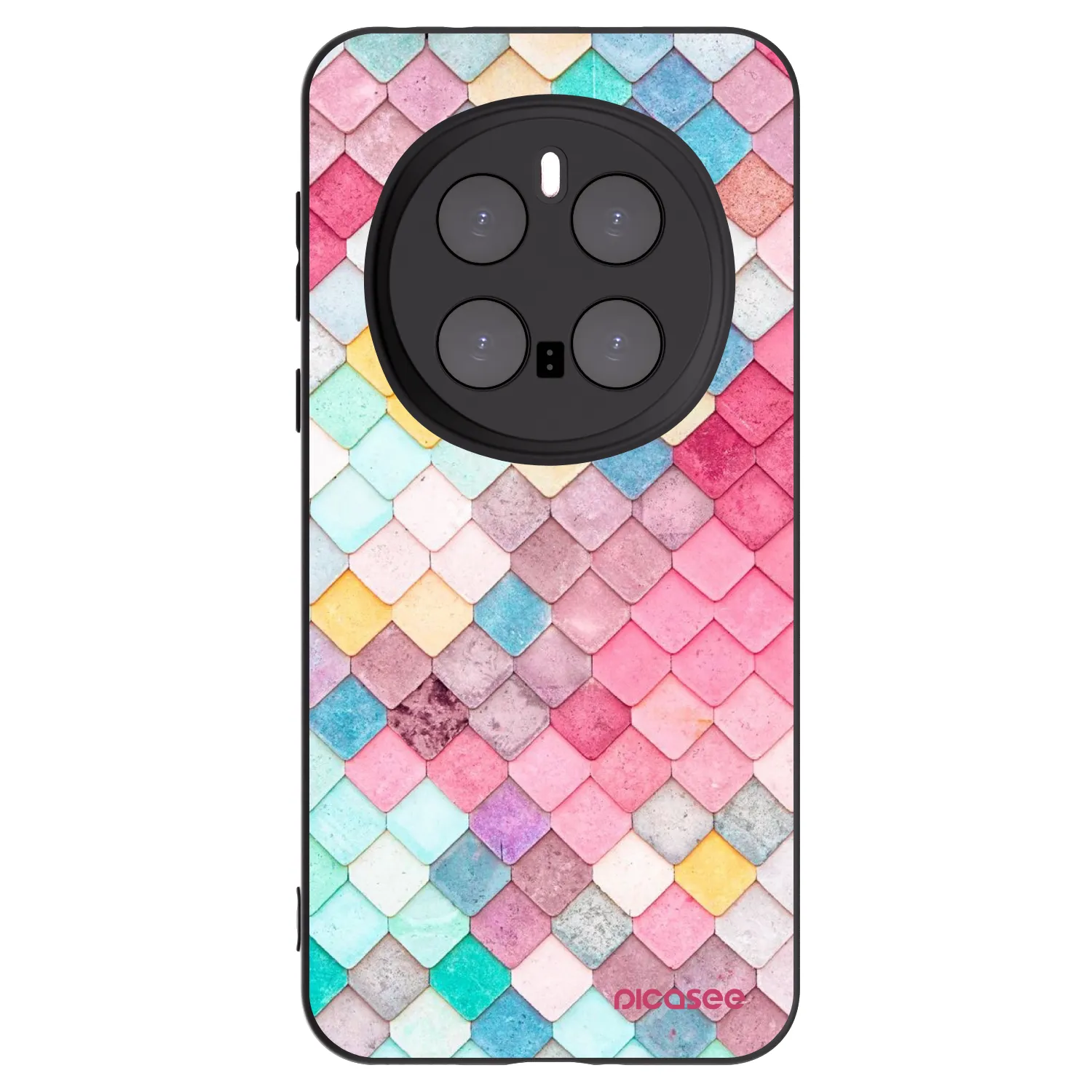Picasee silikonowe czarne etui na Honor Magic7 Pro 5G - Colorful roof