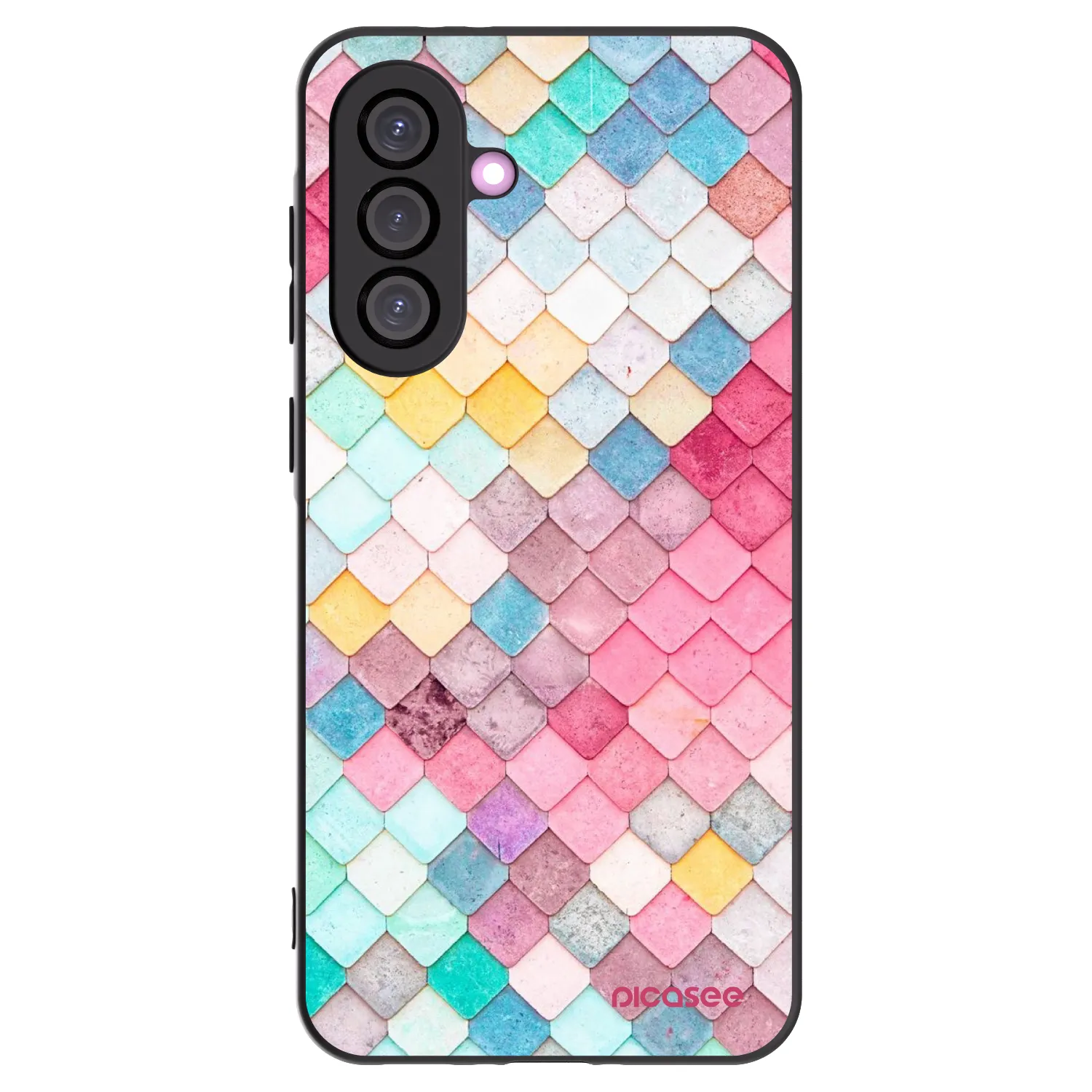 Picasee silikonowe czarne etui na Samsung Galaxy A36 5G - Colorful roof