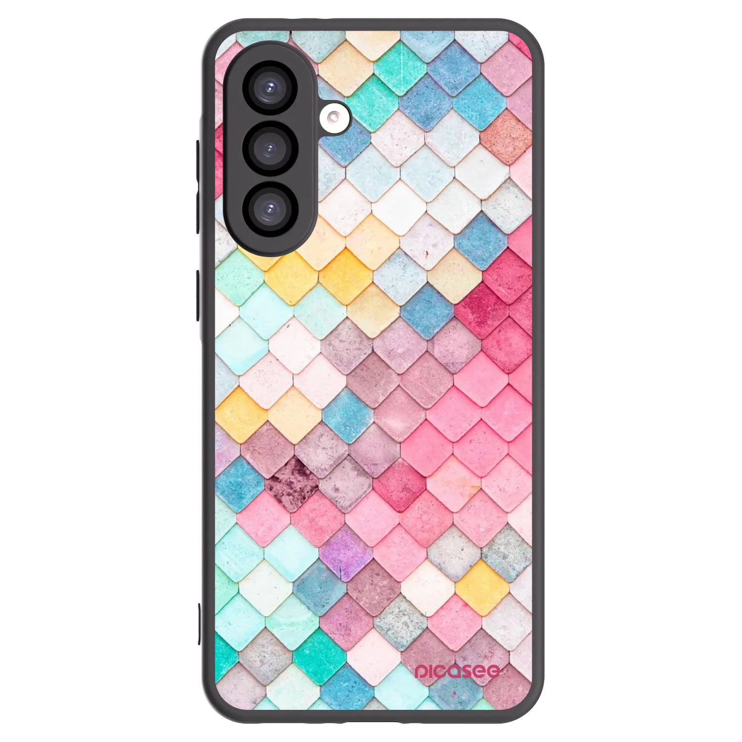 Picasee silikonowe czarne etui na Samsung Galaxy A26 5G A266B - Colorful roof