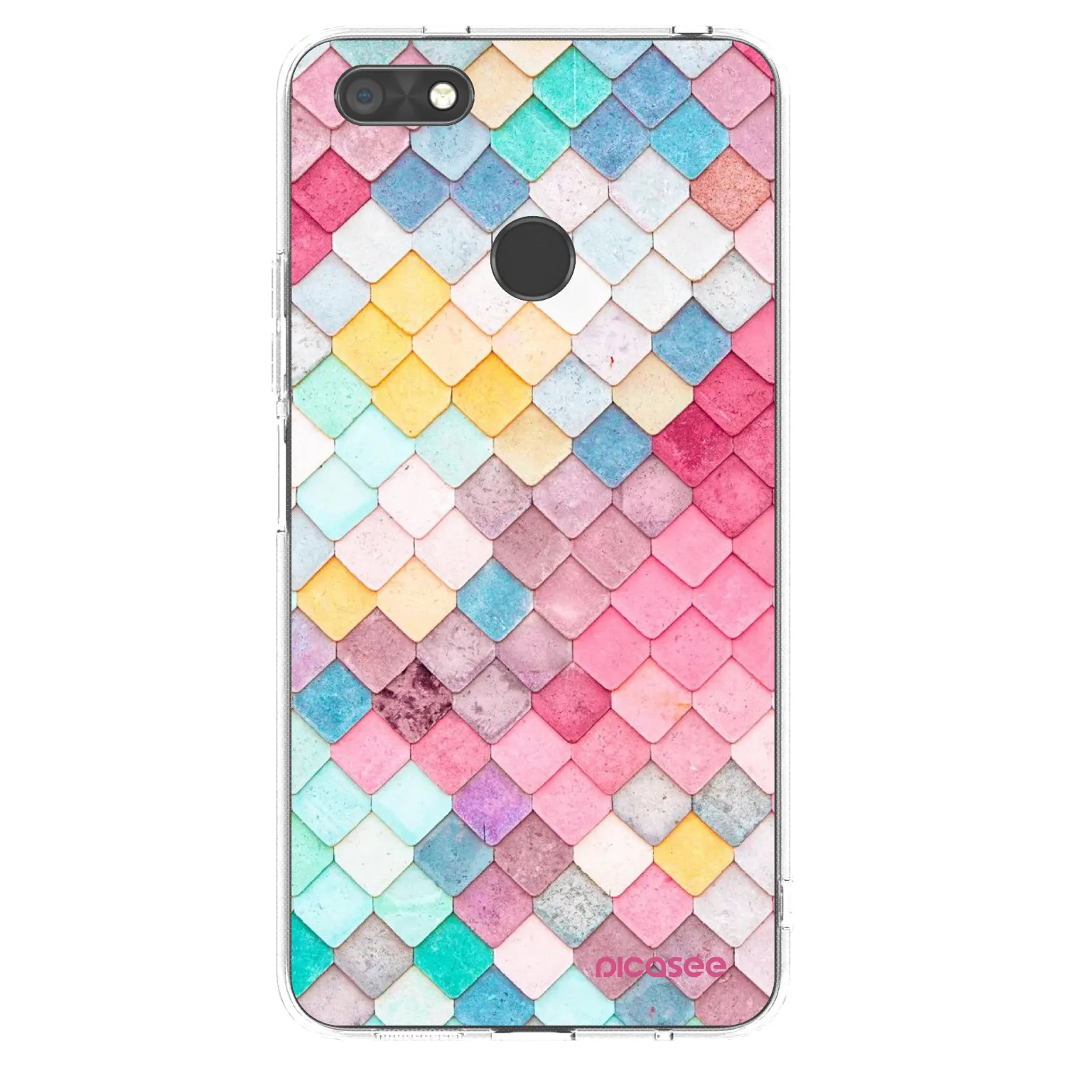 Picasee silikonowe przeźroczyste etui na Huawei P9 Lite Mini - Colorful roof