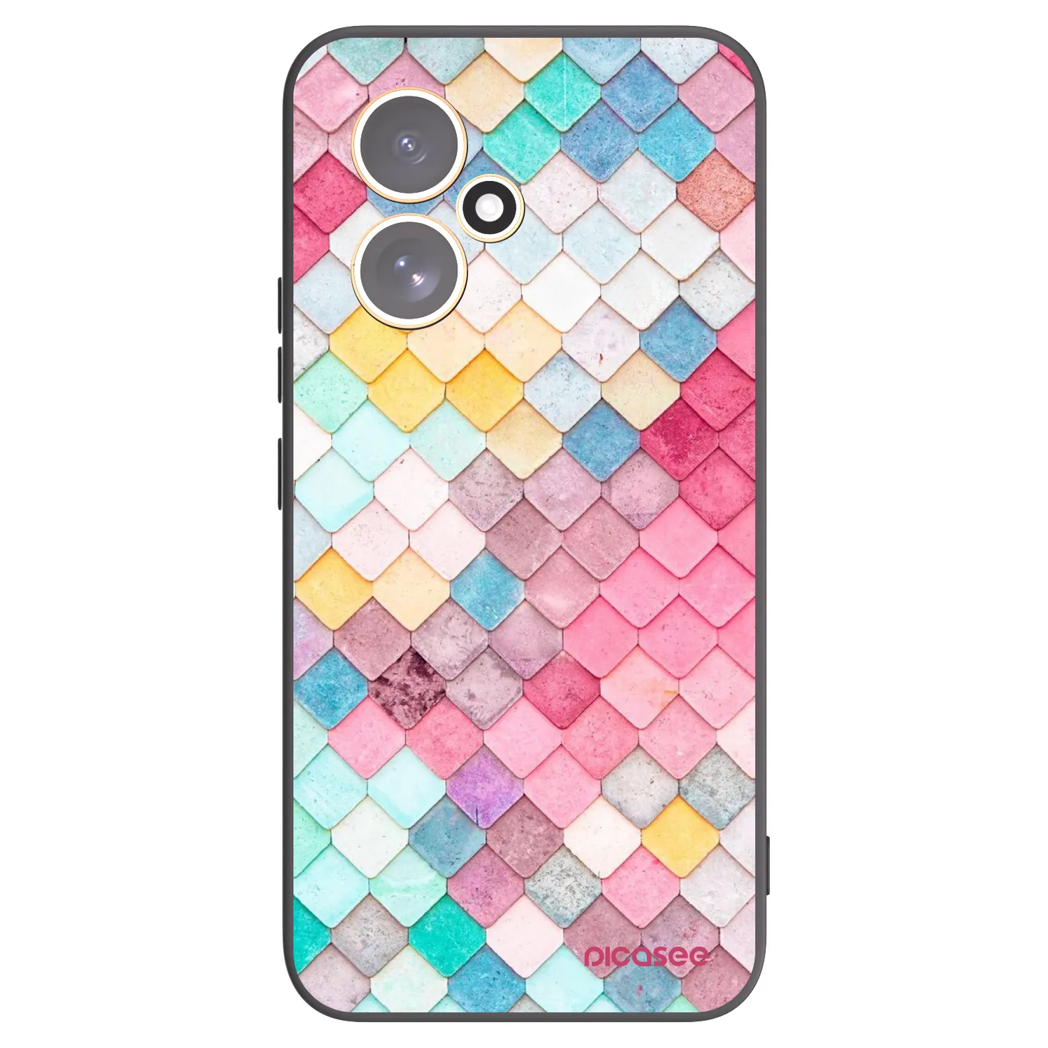 Picasee silikonowe czarne etui na Honor 400 5G - Colorful roof