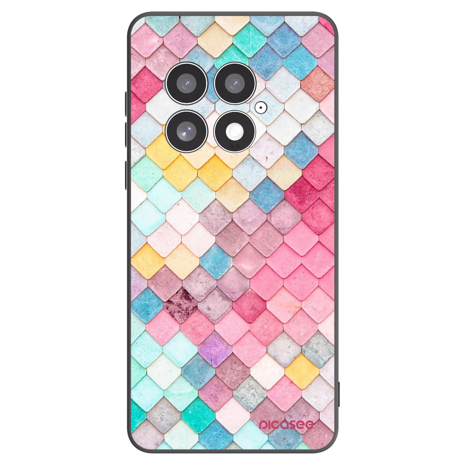 Picasee silikonowe czarne etui na OnePlus 13 5G - Colorful roof