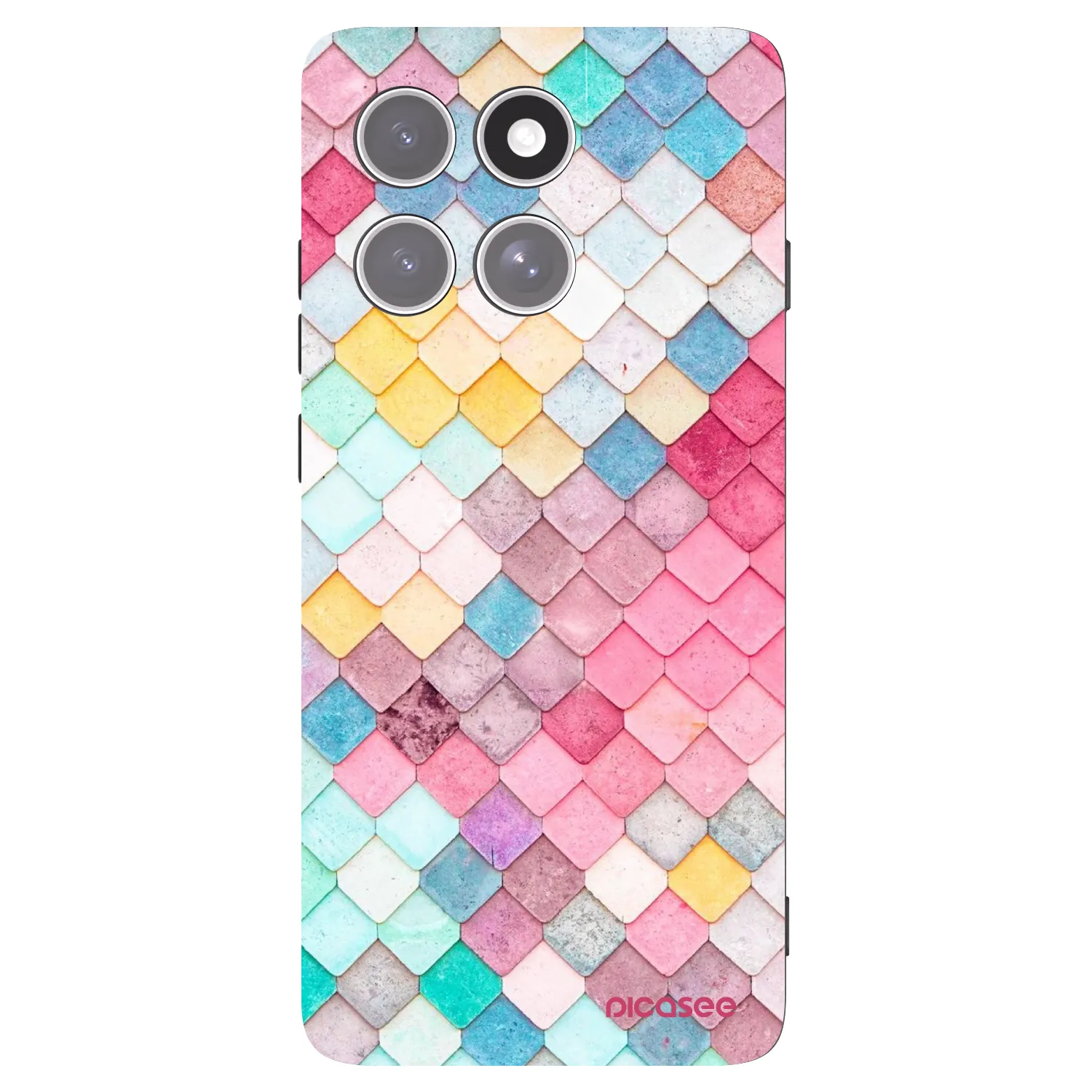 Picasee silikonowe czarne etui na Motorola Edge 60 Pro - Colorful roof