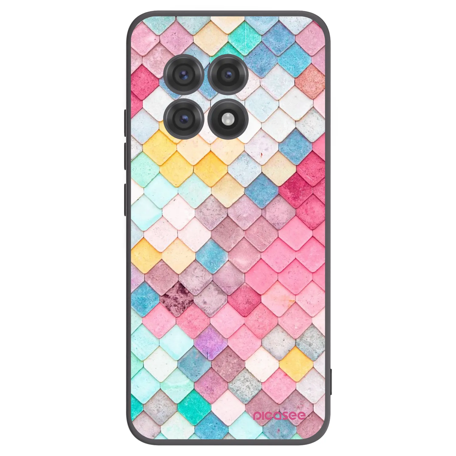 Picasee silikonowe czarne etui na OnePlus 13R 5G - Colorful roof